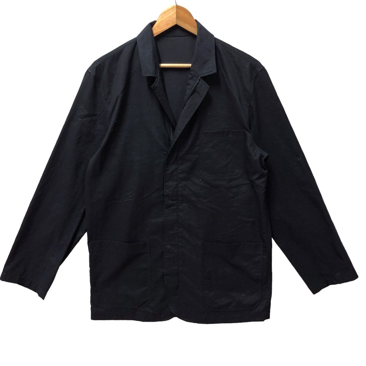 Oxyoxy made in japan black long light jacket