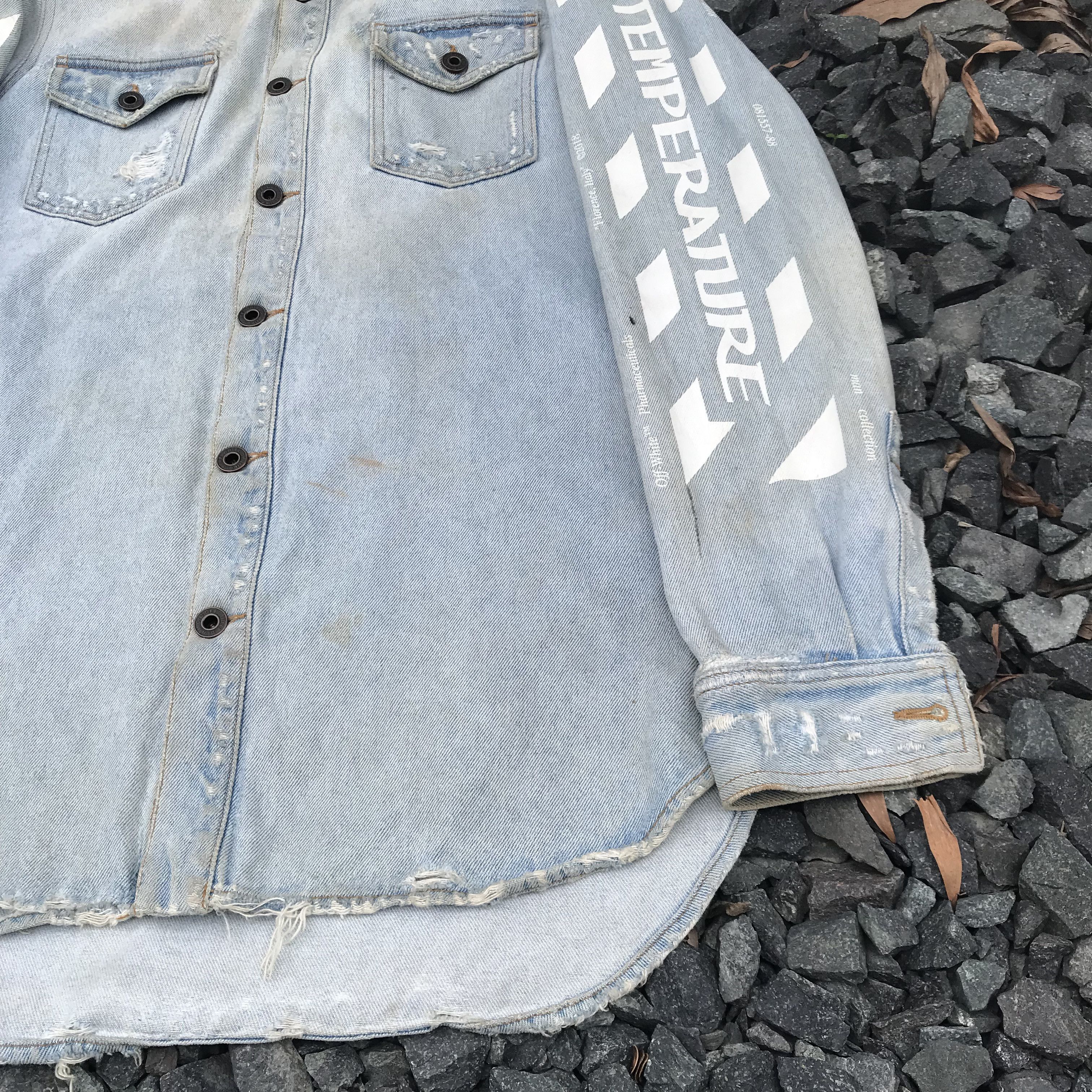Off-White Trashed Offwhite Virgil Abloh Temperature Grunge distressed Size US S / EU 44-46 / 1 - 4 Thumbnail