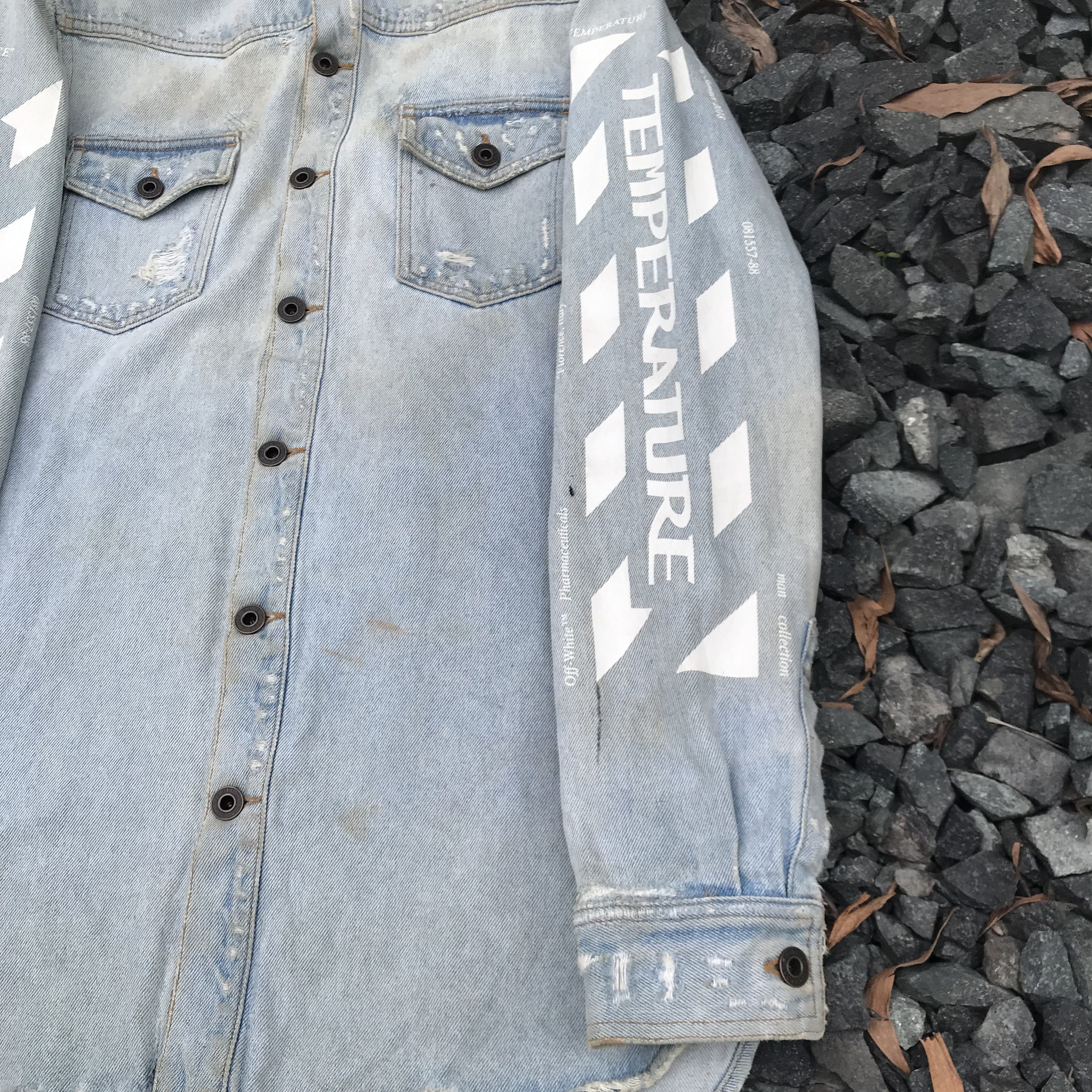 Off-White Trashed Offwhite Virgil Abloh Temperature Grunge distressed Size US S / EU 44-46 / 1 - 10 Thumbnail