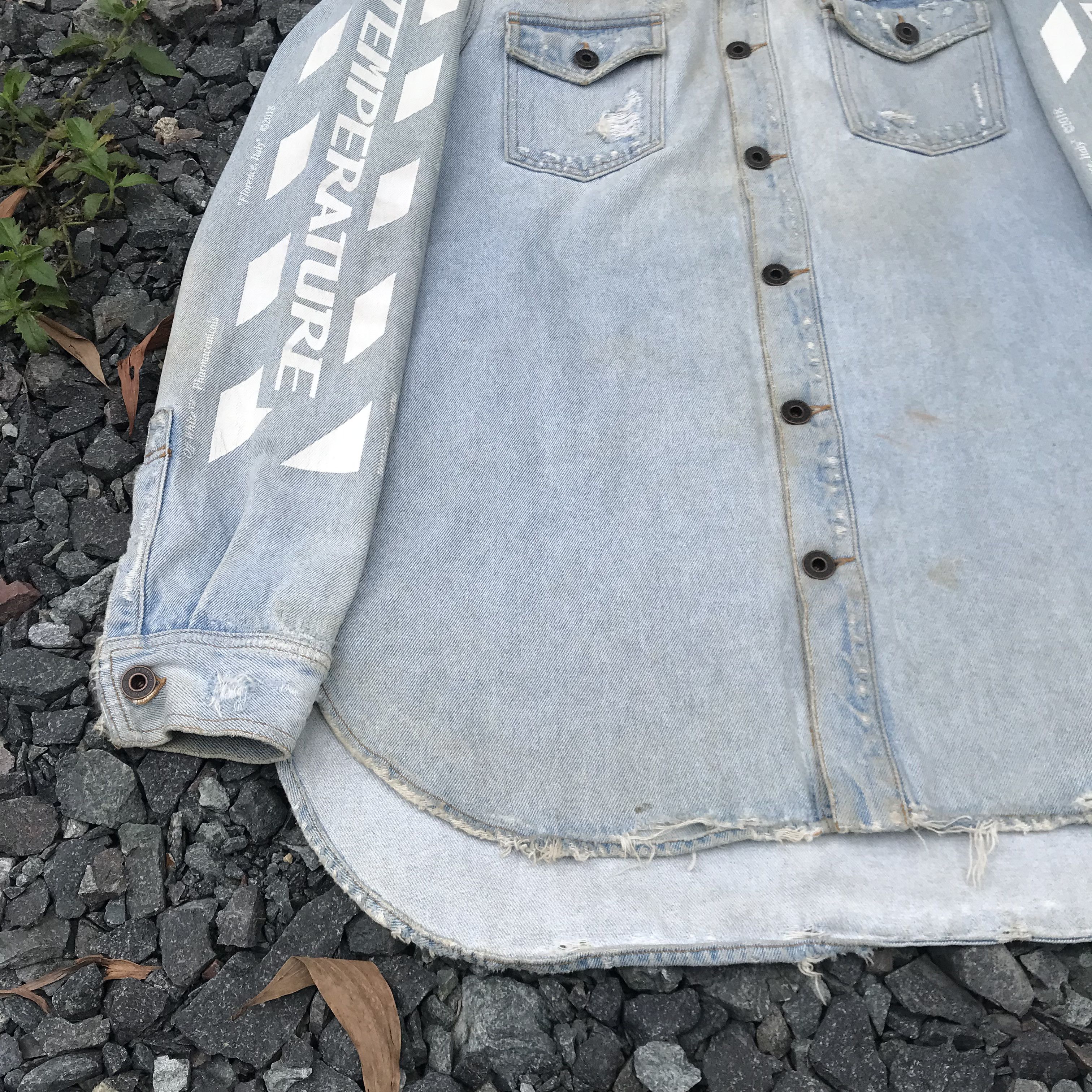Off-White Trashed Offwhite Virgil Abloh Temperature Grunge distressed Size US S / EU 44-46 / 1 - 3 Thumbnail