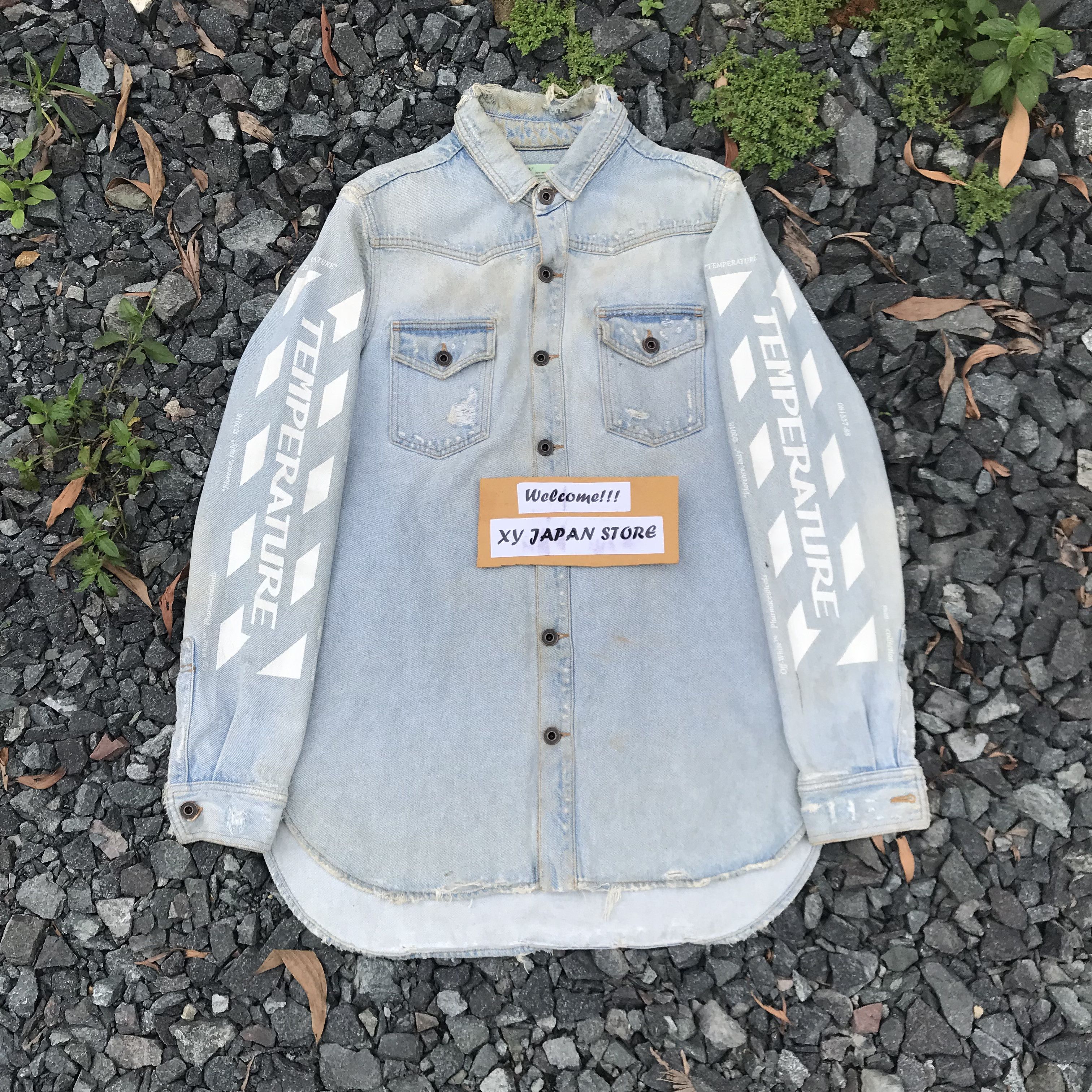 Off-White Trashed Offwhite Virgil Abloh Temperature Grunge distressed Size US S / EU 44-46 / 1 - 1 Thumbnail