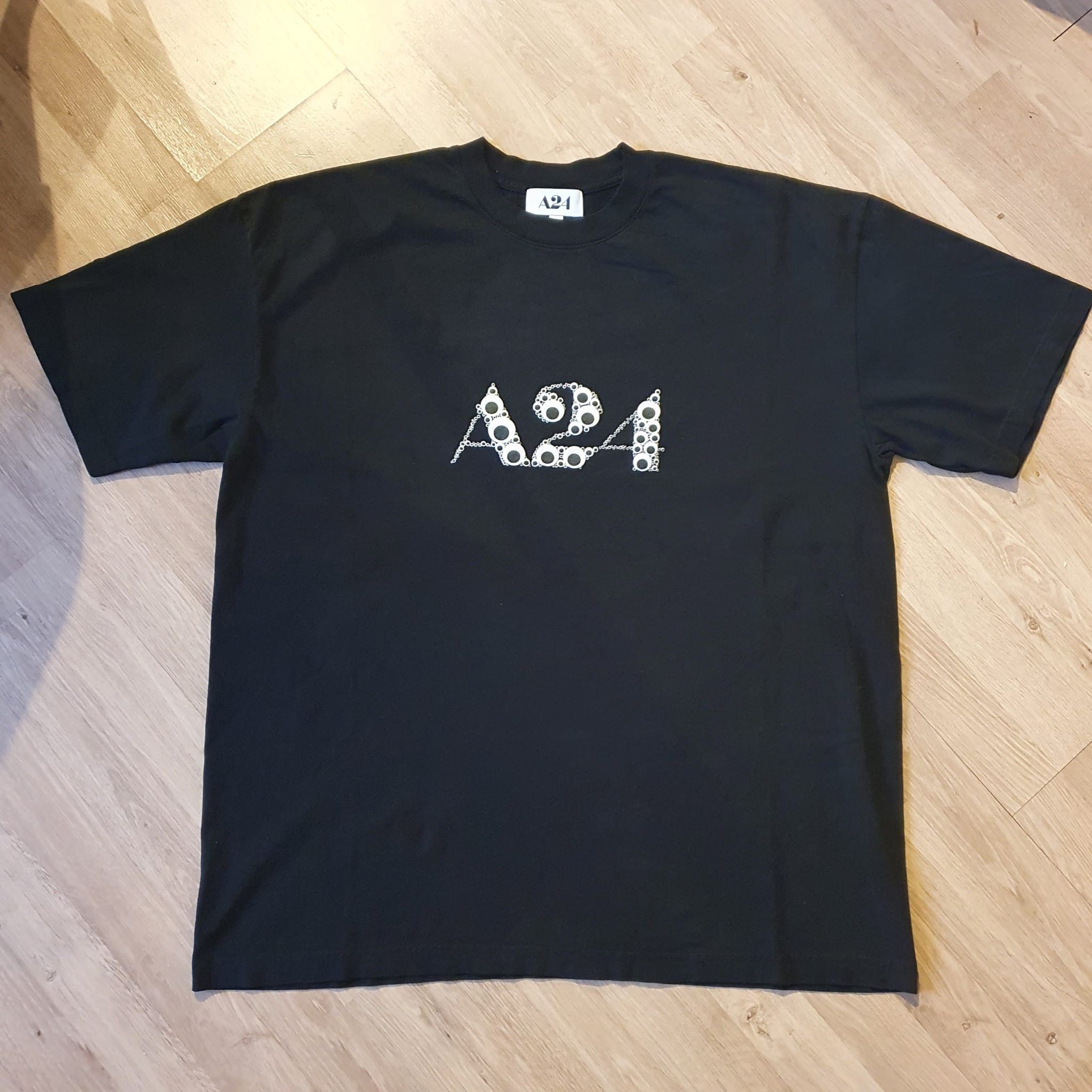A24 A24 Black Googly Eye Puff Print Logo Tee | Grailed