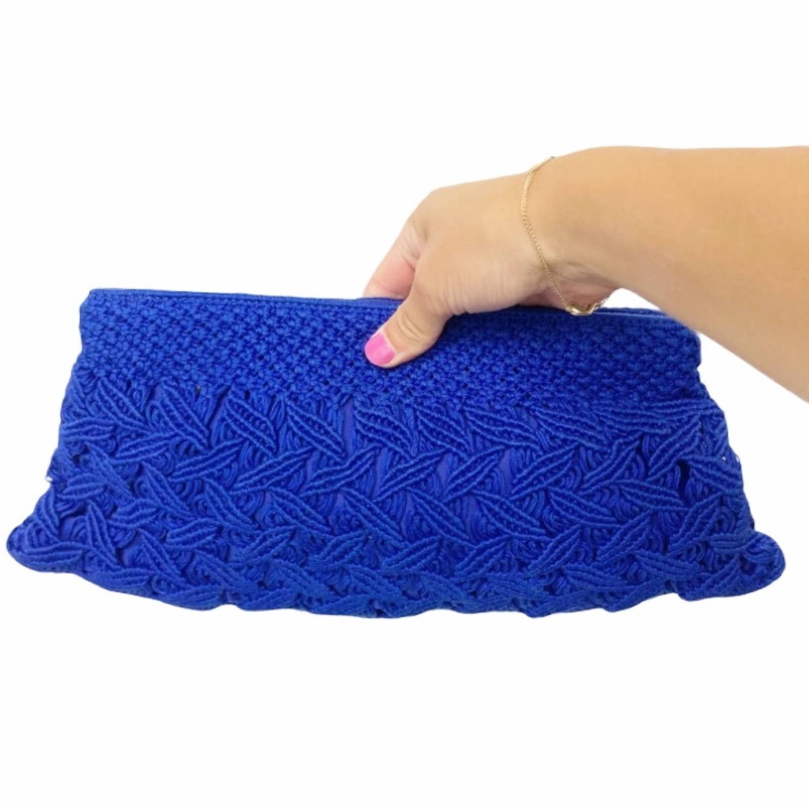 Other Lauren Merkin blue crochet clutch | Grailed