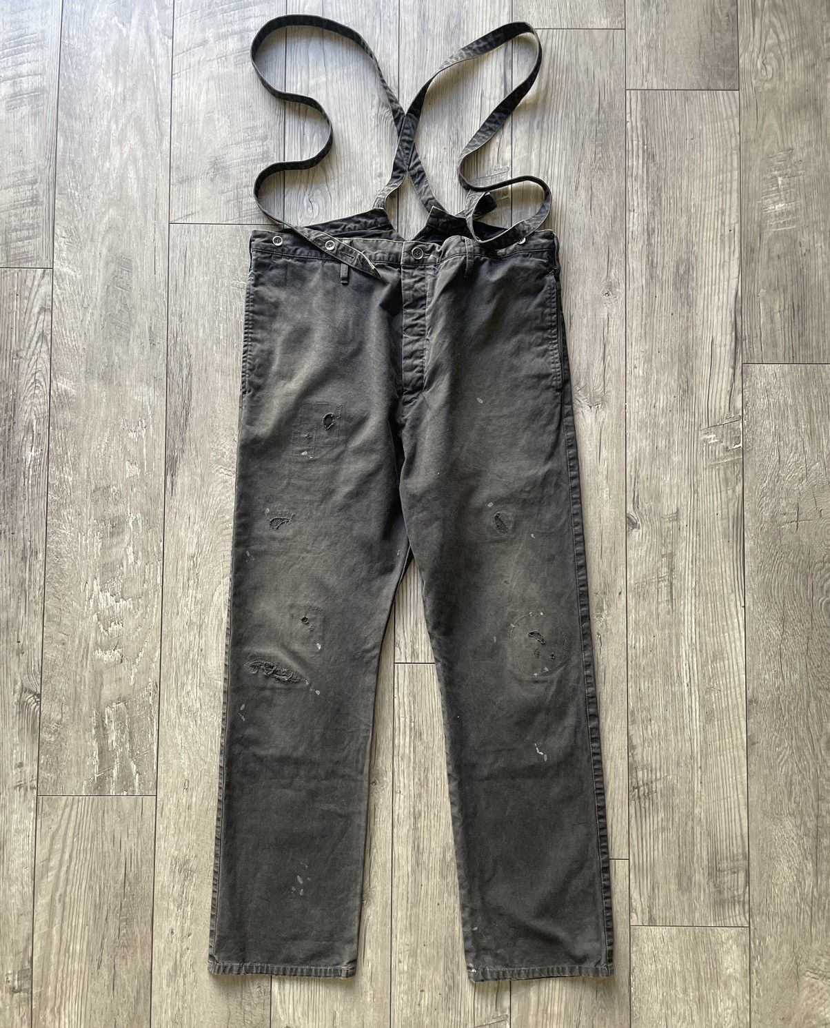 パンツ visvim TRAVAILLER BRACES PANTS DMGD Buy Visvim Travailler Braces Pants DMGD 'Black