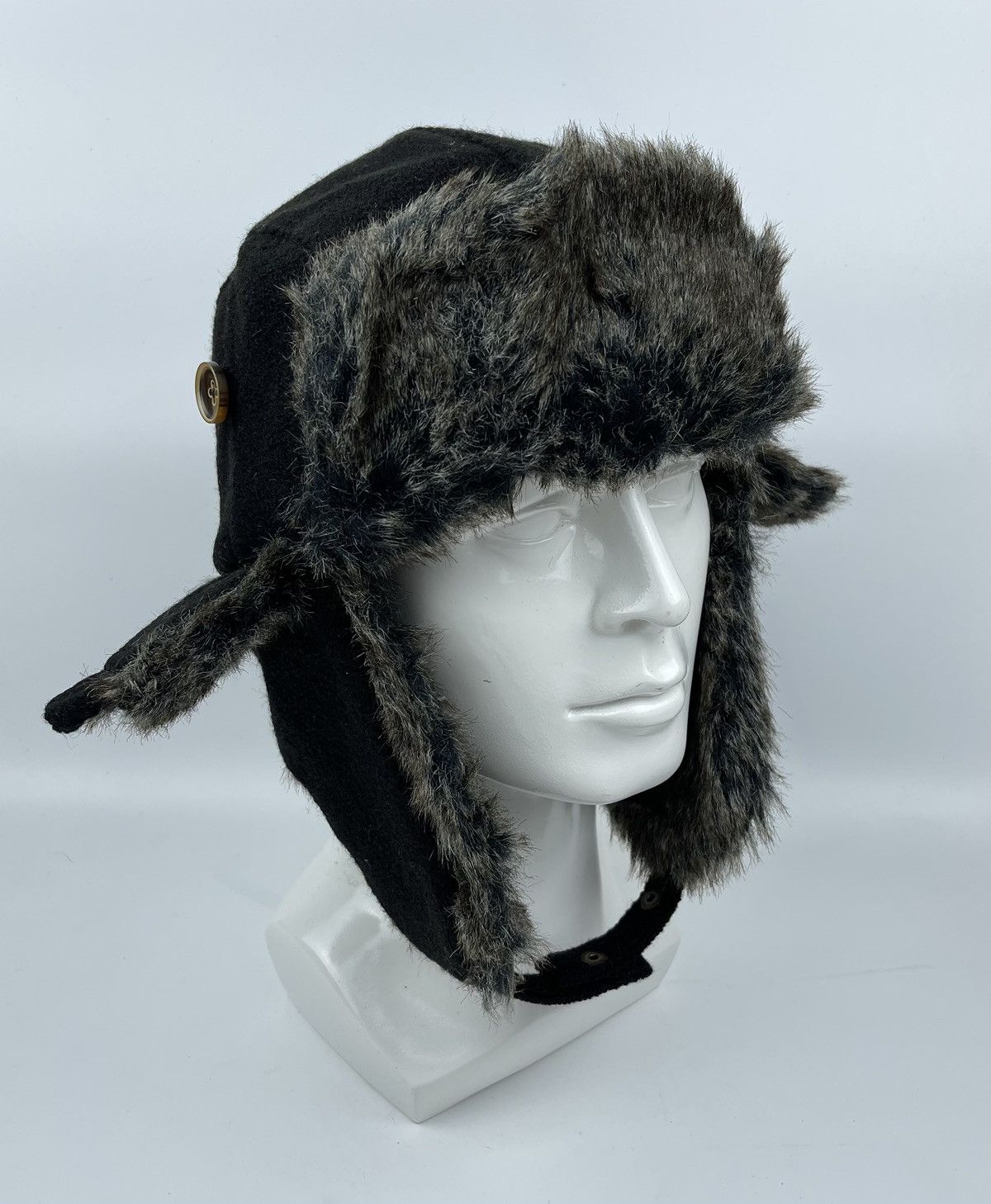 image of Winter Session Trapper Hat Beanie Hat Winter Hat Tg2 in Black, Men's