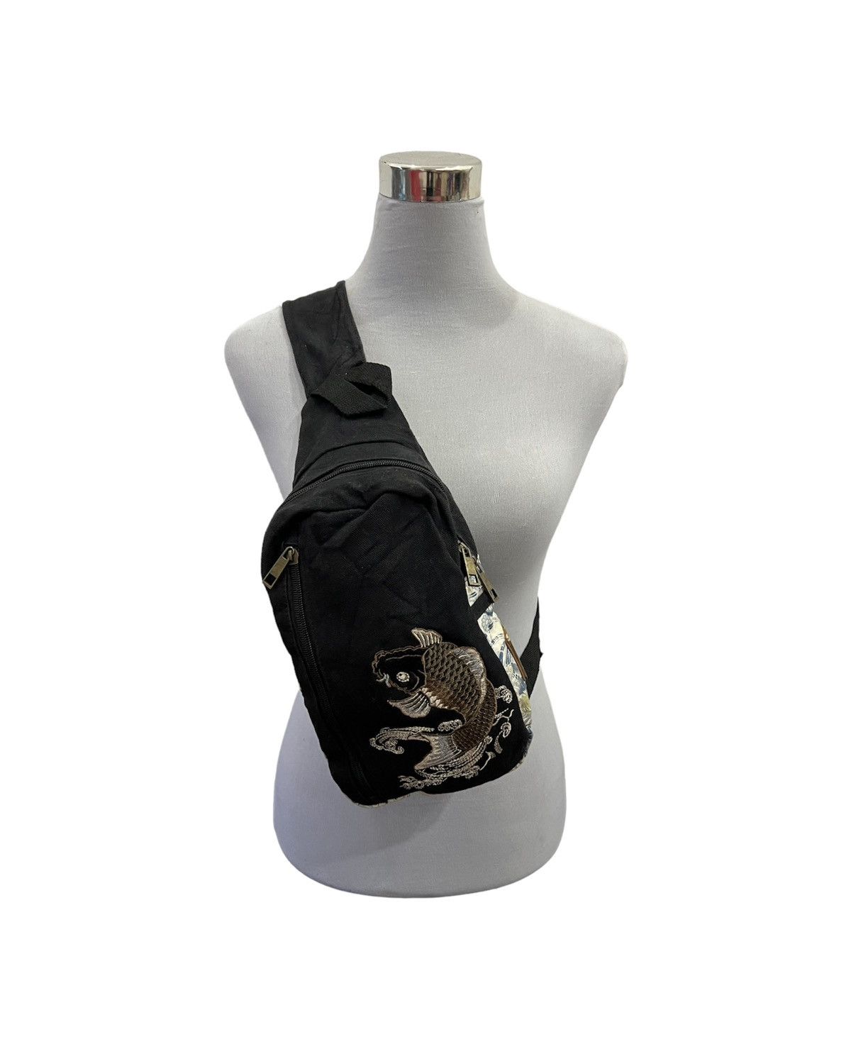 Japanese Brand Fish Koi Sukajan Japan Crossbody Bag
