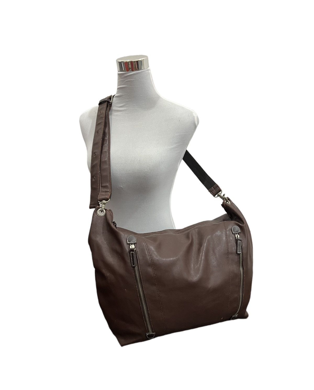 Leather Japanese Brand Leather Sling Bag Size ONE SIZE - 1 Thumbnail