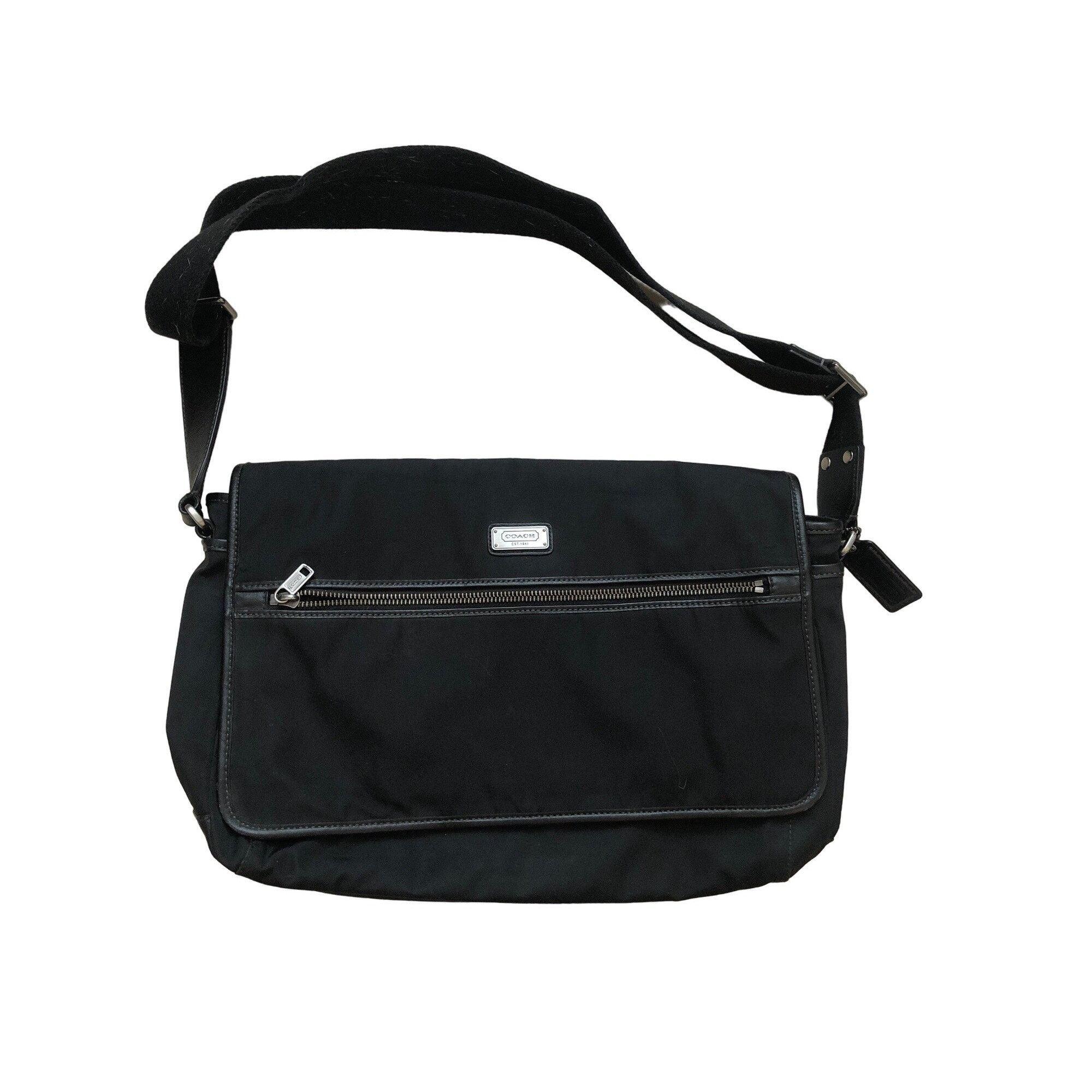 Coach Messenger Bag Black Canvas J1069 F70355 shops