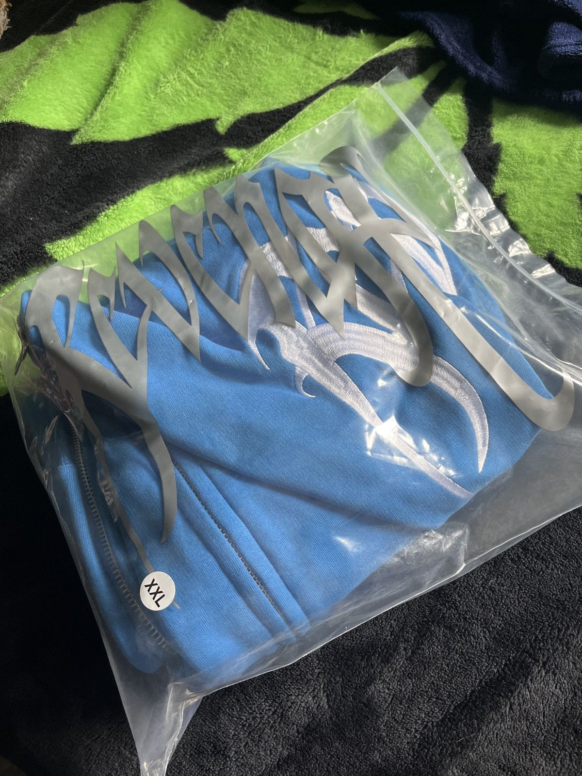 Revenge CERULEAN BLUE EMBROIDERED LOGO FULL ZIP hoodie Size US XXL / EU 58 / 5 - 8 Thumbnail