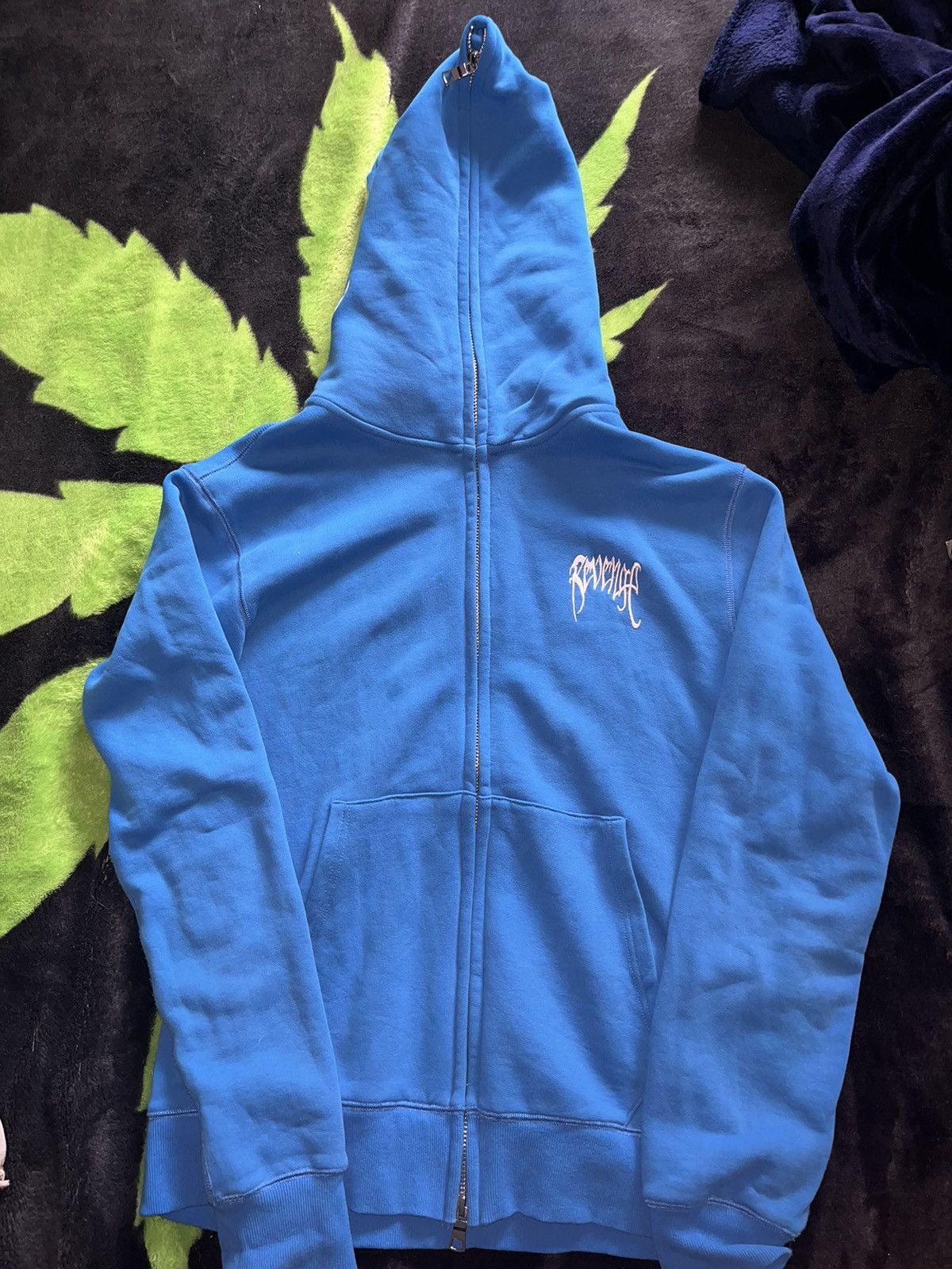 Revenge CERULEAN BLUE EMBROIDERED LOGO FULL ZIP hoodie Size US XXL / EU 58 / 5 - 1 Thumbnail