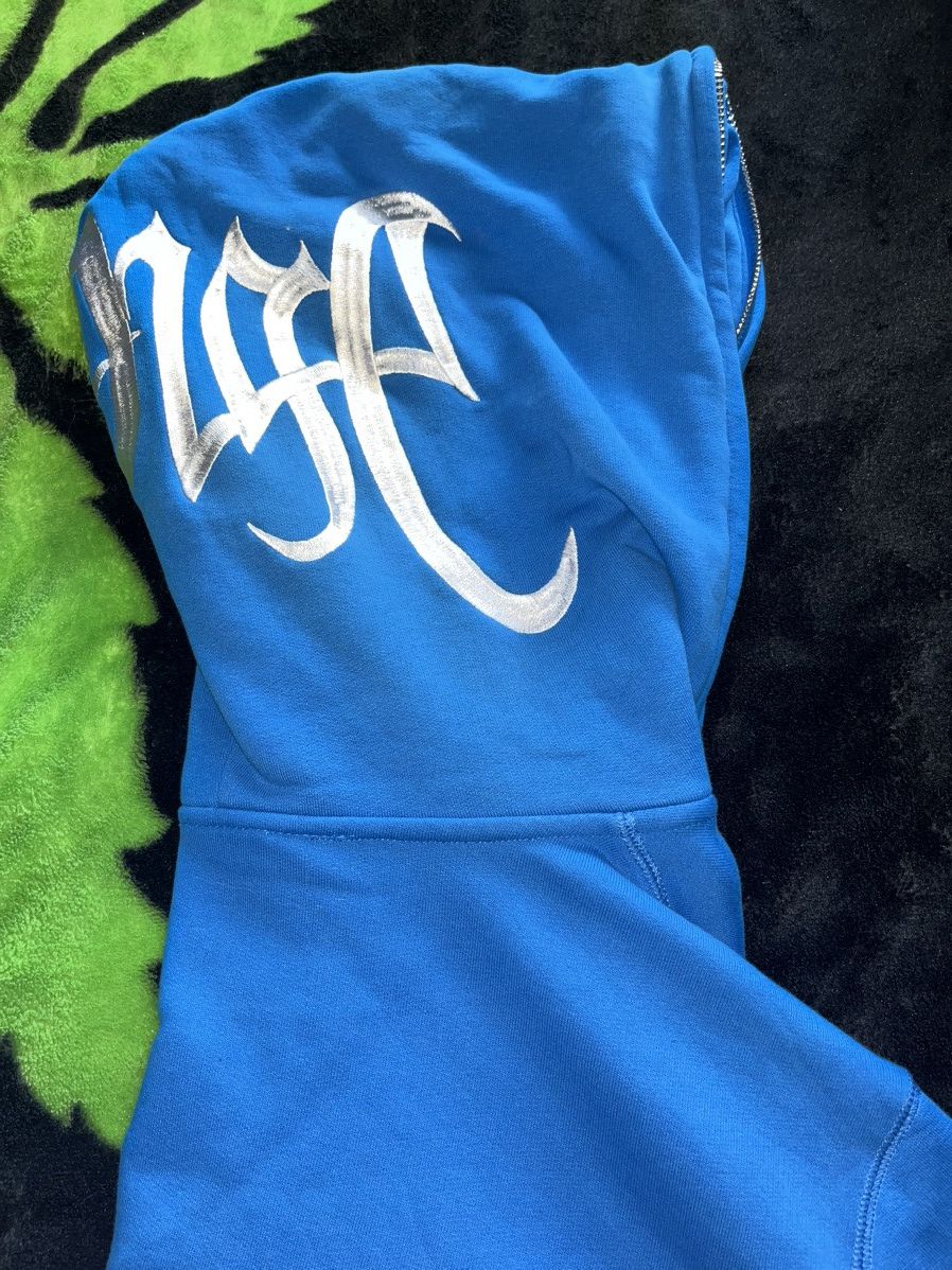 Revenge CERULEAN BLUE EMBROIDERED LOGO FULL ZIP hoodie Size US XXL / EU 58 / 5 - 6 Thumbnail