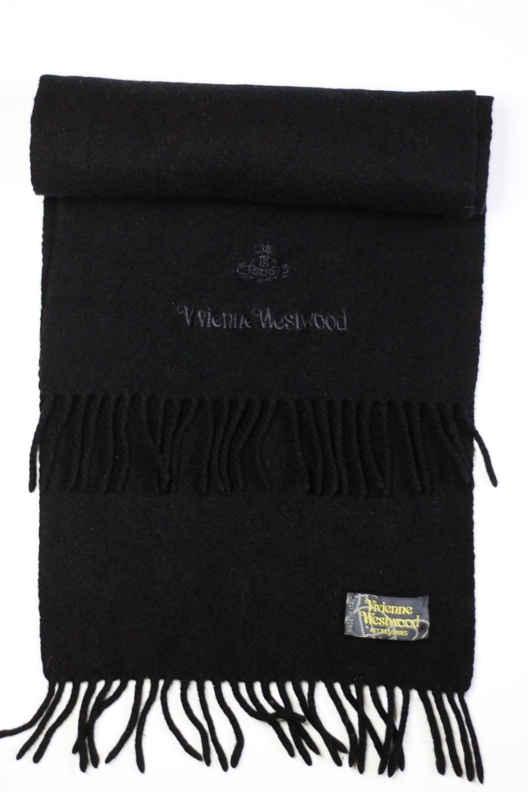 Japanese Brand × Vintage × Vivienne Westwood Vintage Vivienne Westwood wool logo scarf muffler neckwear Size ONE SIZE - 1 Thumbnail