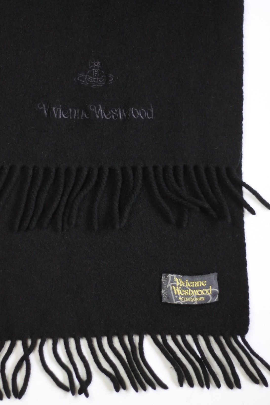 Japanese Brand × Vintage × Vivienne Westwood Vintage Vivienne Westwood wool logo scarf muffler neckwear Size ONE SIZE - 2 Thumbnail