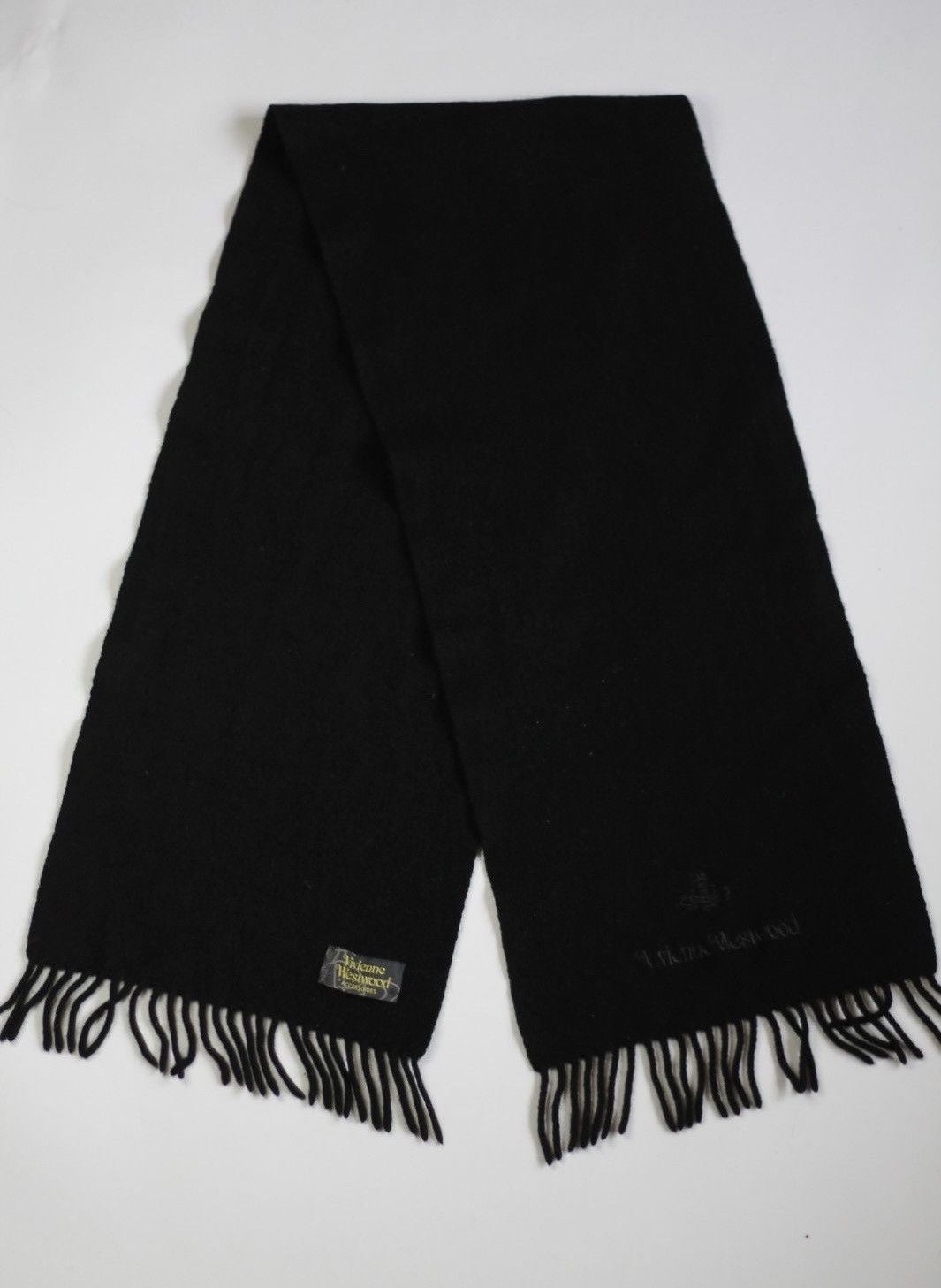 Japanese Brand × Vintage × Vivienne Westwood Vintage Vivienne Westwood wool logo scarf muffler neckwear Size ONE SIZE - 3 Thumbnail