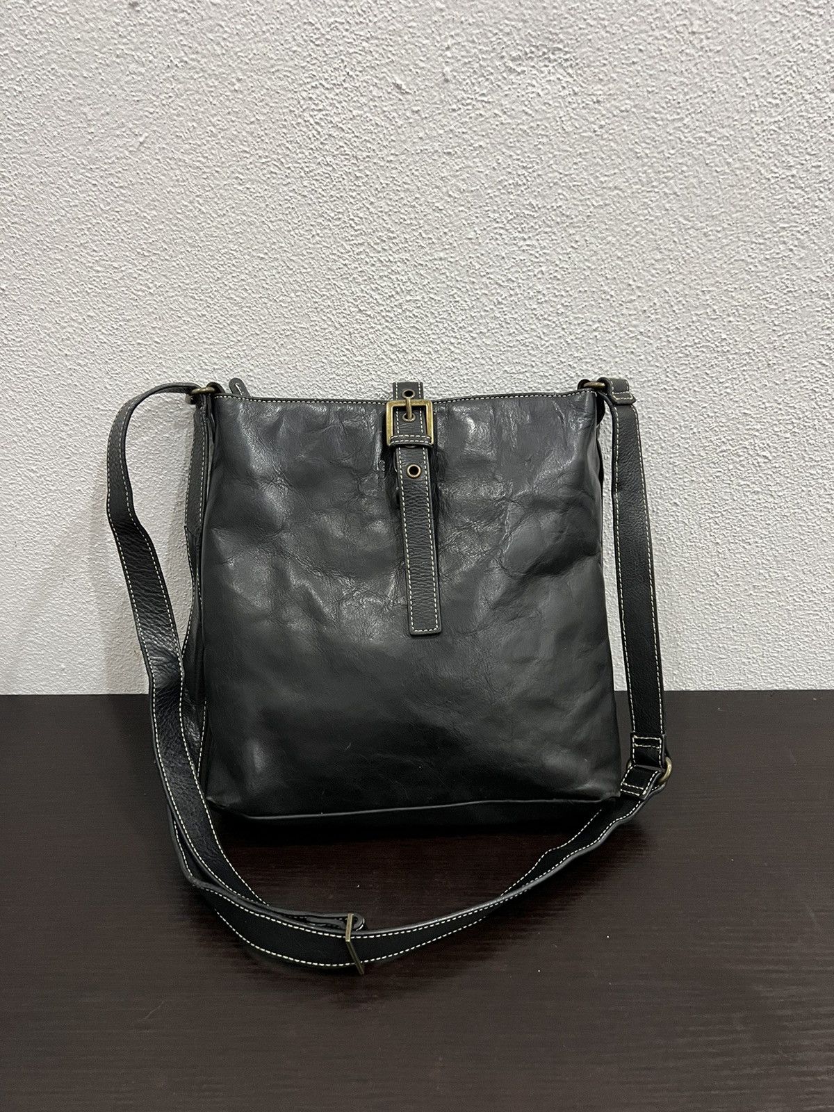 Kansai Yamamoto Kansai Bis Leather Sling Bag Size ONE SIZE - 3 Thumbnail