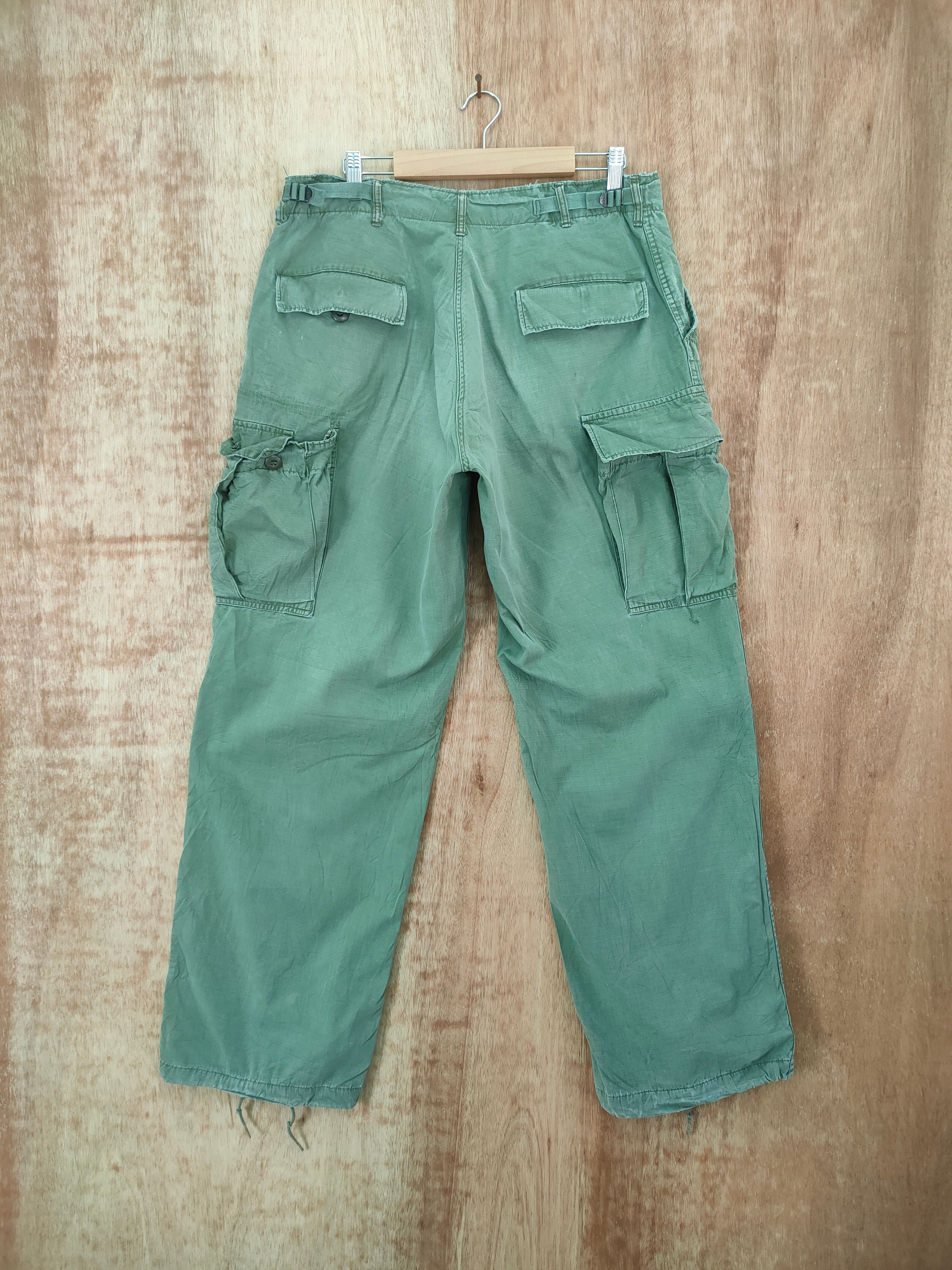Pre-owned Military X Vintage Og-107 Faded Cargo Pants In Faded Green