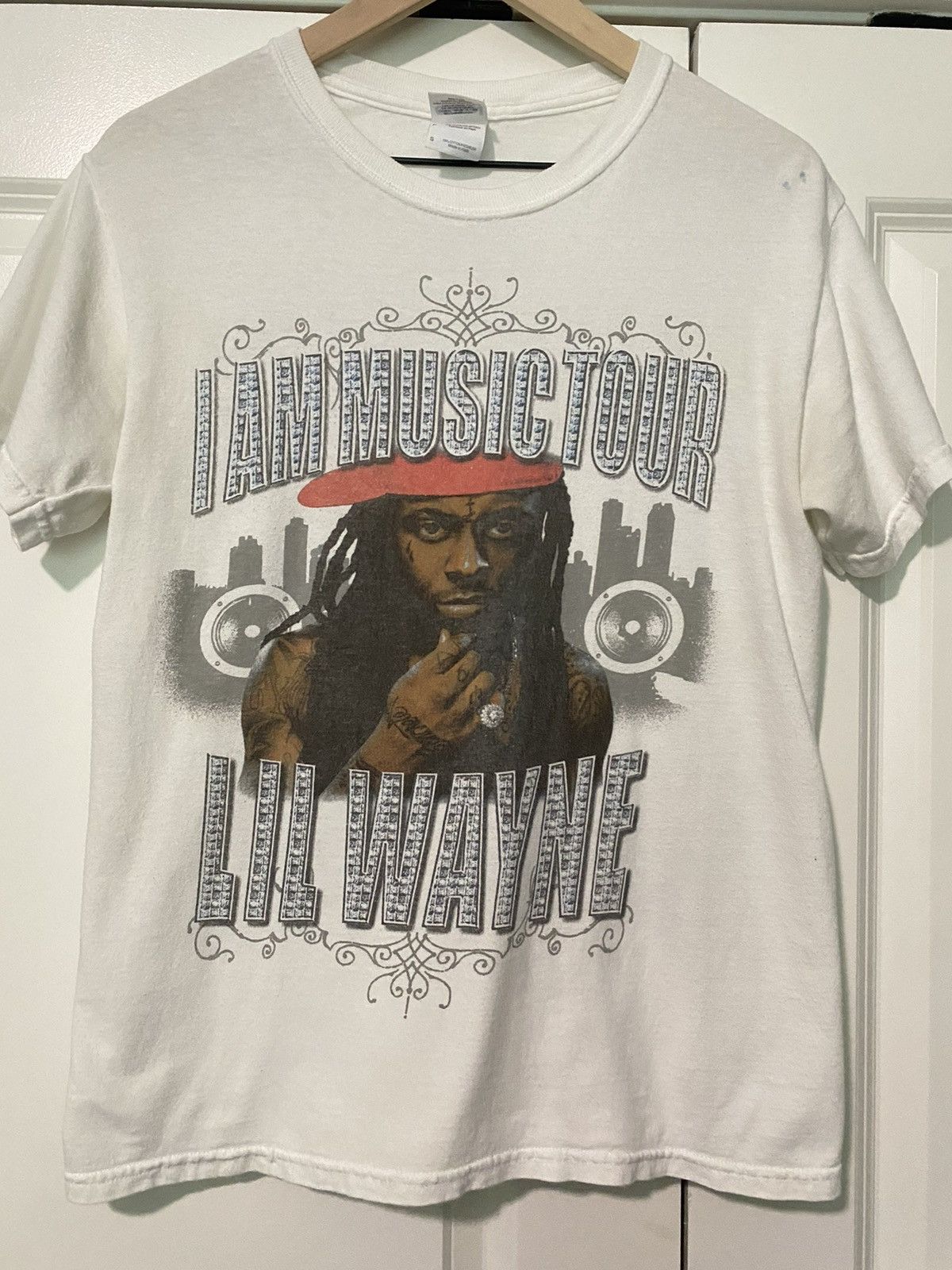 LIL WAYNE Rap T-shirt, Men's L size cotton black type Vintage Second Hand