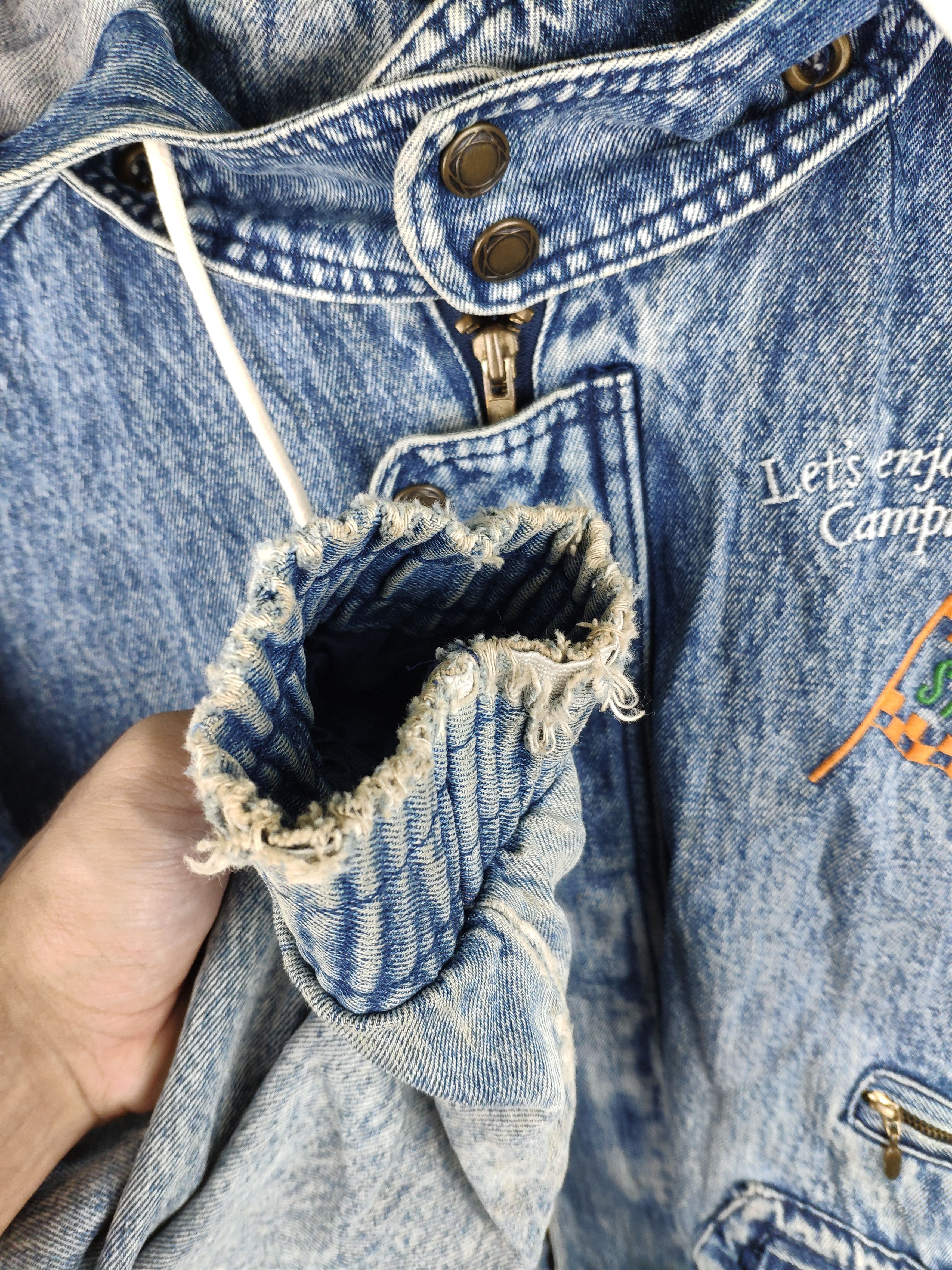 BEST OFFER 💥 Vintage Denim Jacket Hoodie Distressed
