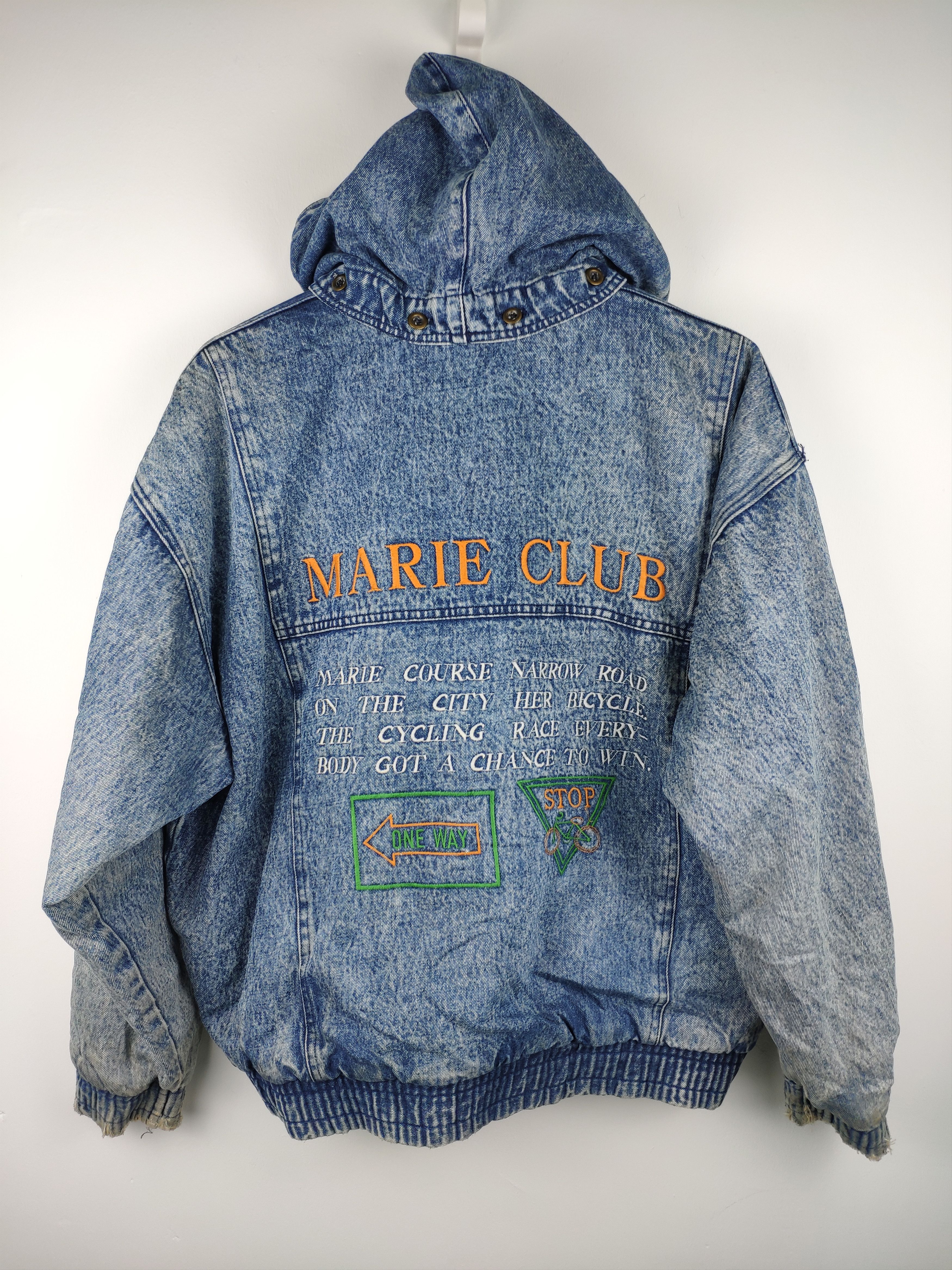 BEST OFFER 💥 Vintage Denim Jacket Hoodie Distressed
