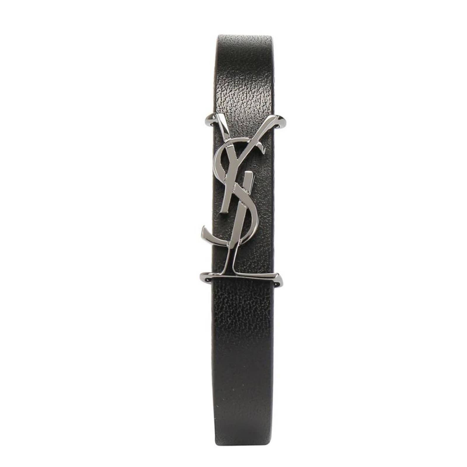 Saint Laurent Paris Saint Laurent Monogram YSL Logo Leather Bracelet M Size ONE SIZE - 1 Thumbnail