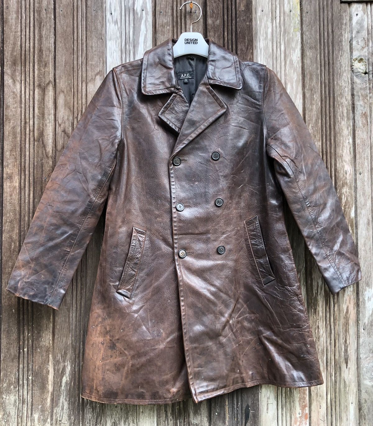 A.P.C. 💥Rare💥Vintage A.P.C Leather Jacket x Luxury style Size US S / EU 44-46 / 1 - 5 Thumbnail