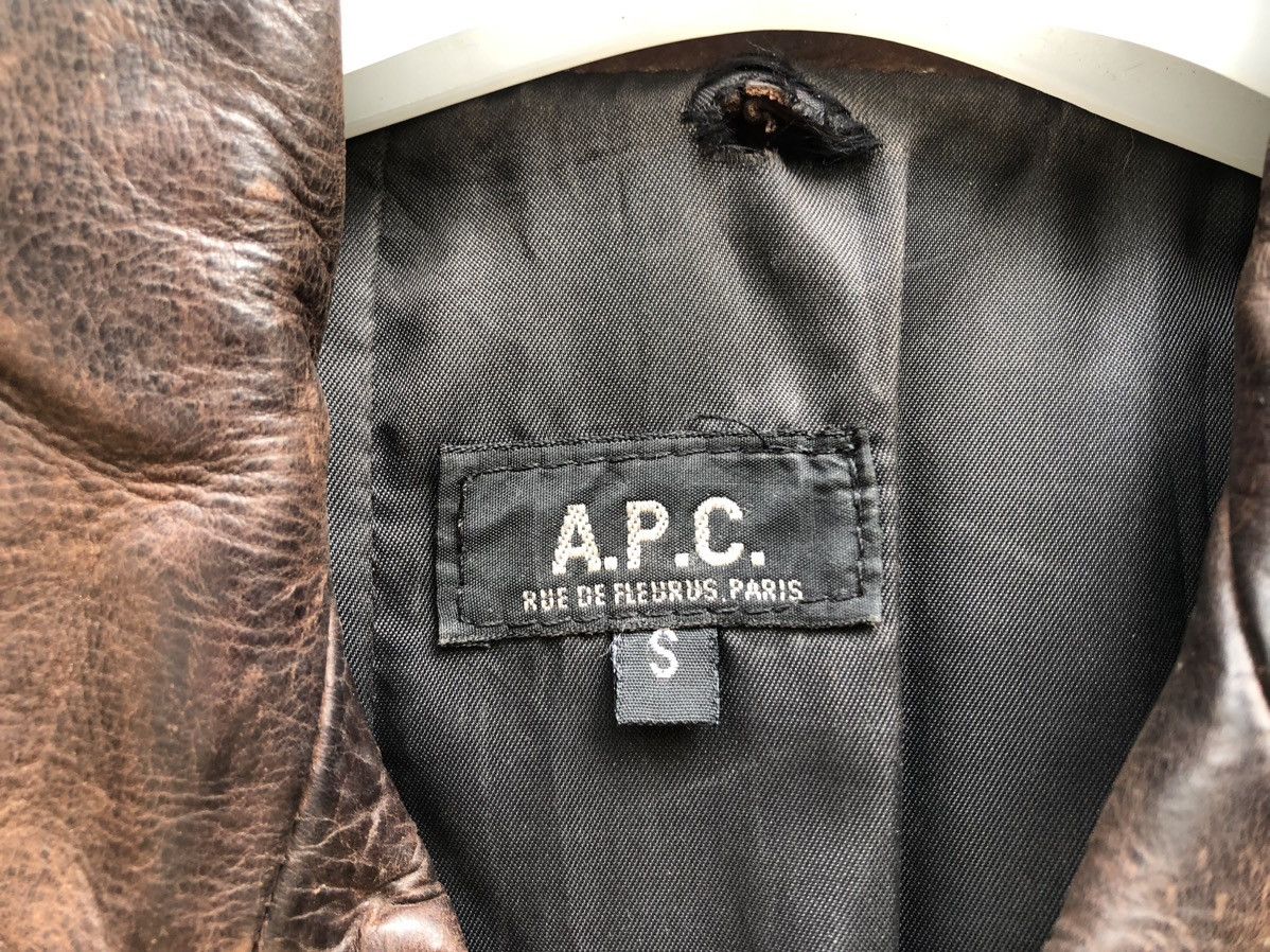 A.P.C. 💥Rare💥Vintage A.P.C Leather Jacket x Luxury style Size US S / EU 44-46 / 1 - 6 Thumbnail