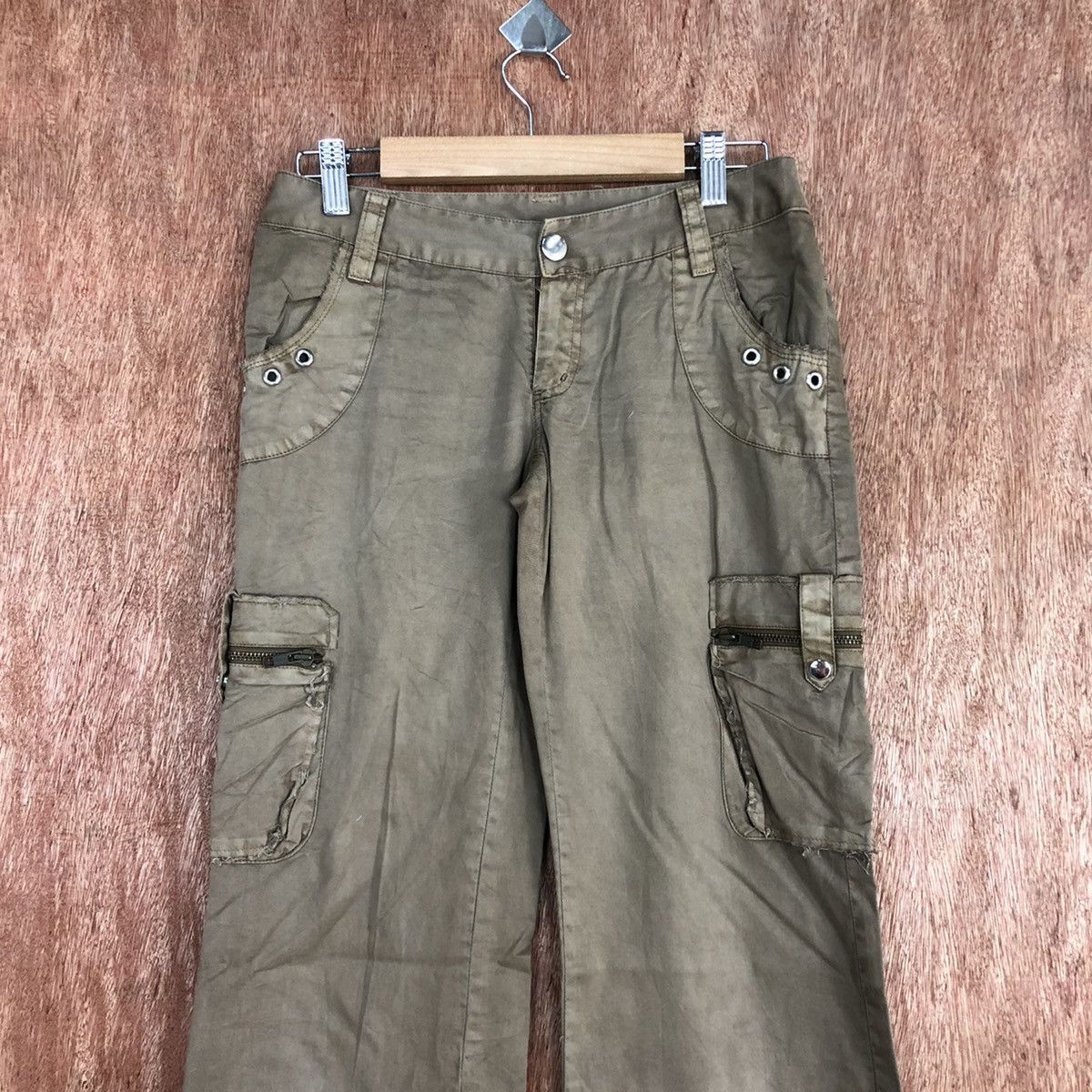 Japanese Brand Retro Cargo Pant "Clairude Masculo" Multiple Pockets Size US 26 / EU 42 - 2 Thumbnail
