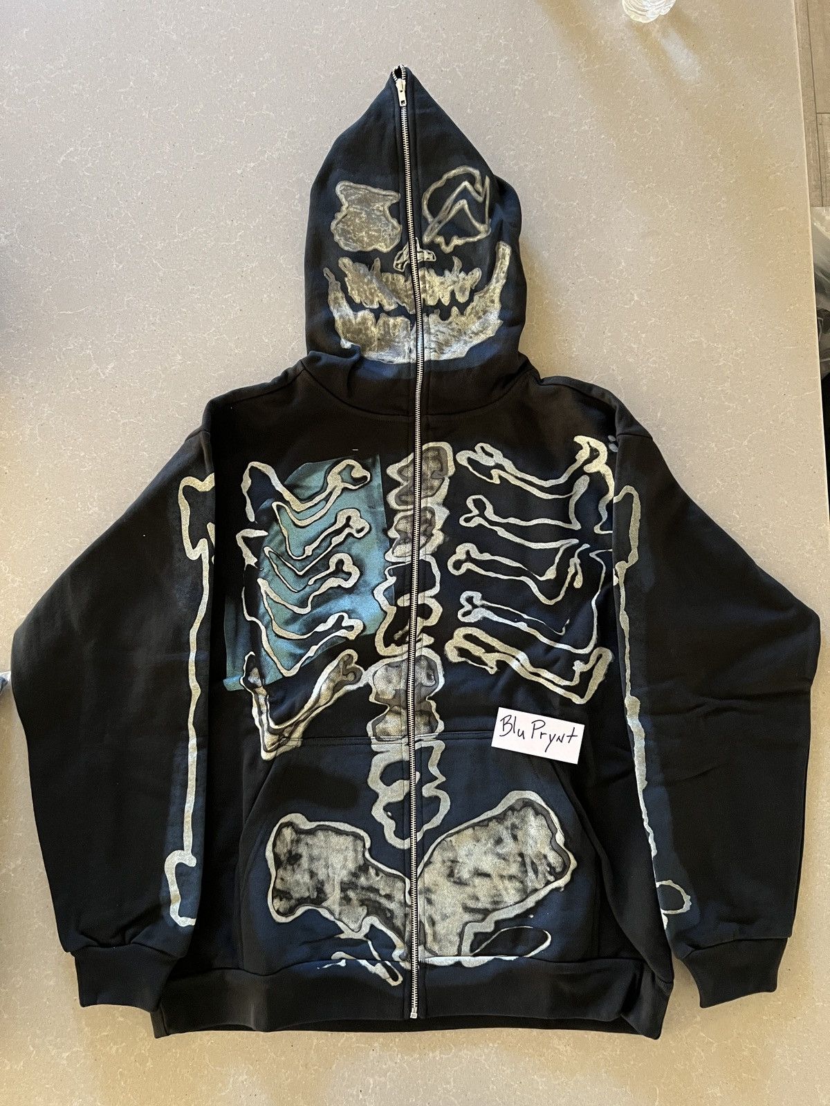 Travis Scott Travis Scott x Fragment Design Skeleton Full Zip Hoodie ...