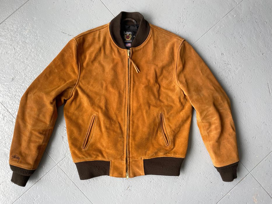 Stussy Stussy Schott Suede Leather Jacket | Grailed