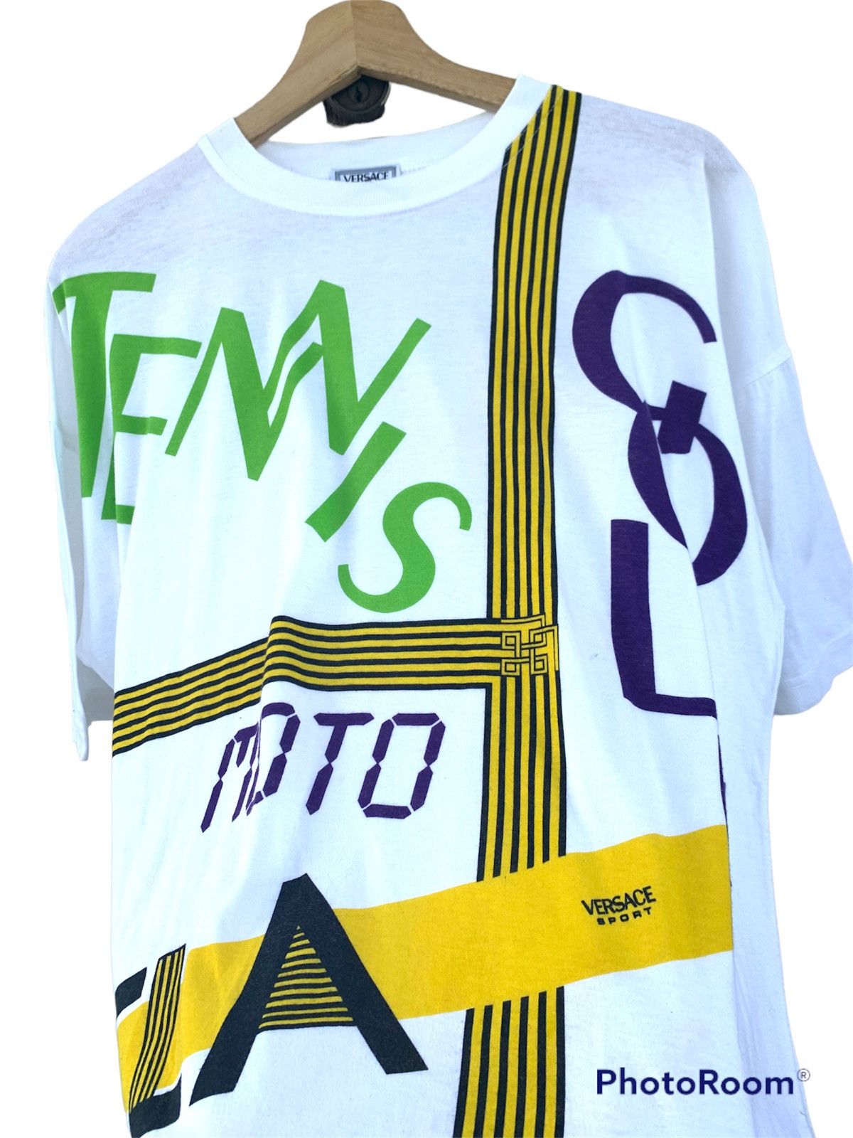 Versace Rarely Vintage Overprint Versace Sport collection Size US L / EU 52-54 / 3 - 3 Thumbnail