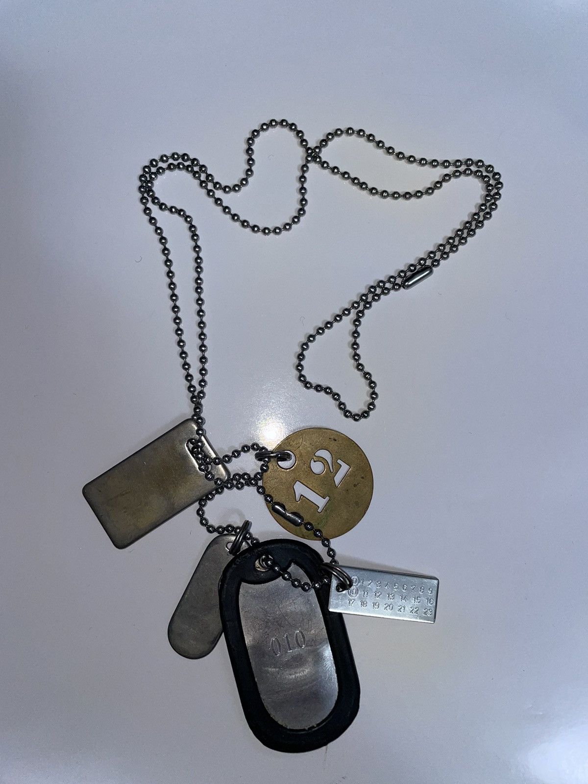 Maison Margiela 04 Artisanal Dog tag necklace | Grailed