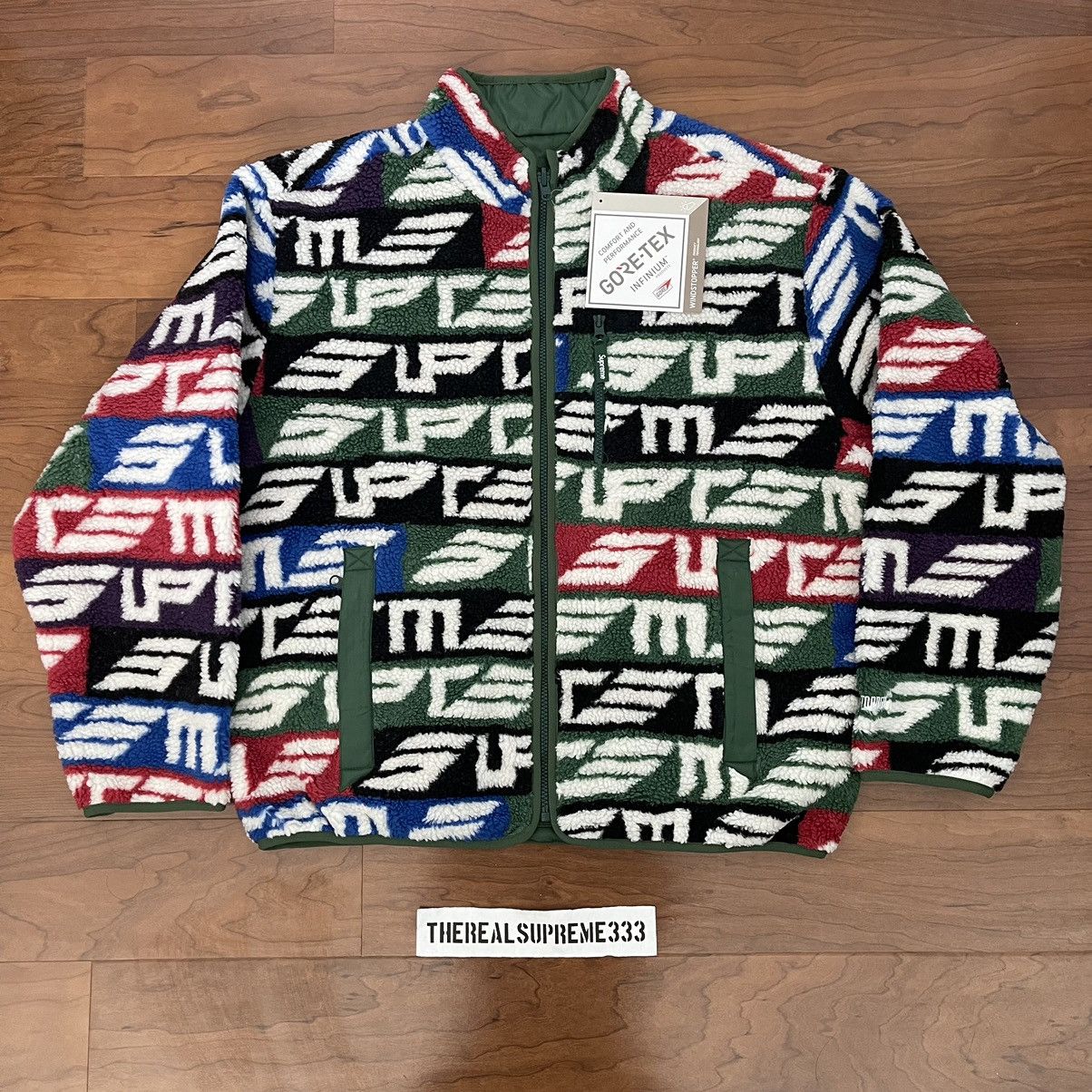 Goretex × Supreme Supreme Geo Reversible Windstopper Fleece Jacket 