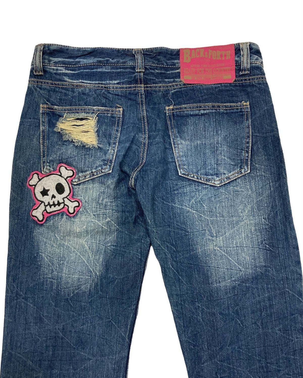 If Six Was Nine RARE Japanese Distressed Patched Streetwear Denim Size US 34 / EU 50 - 4 Thumbnail