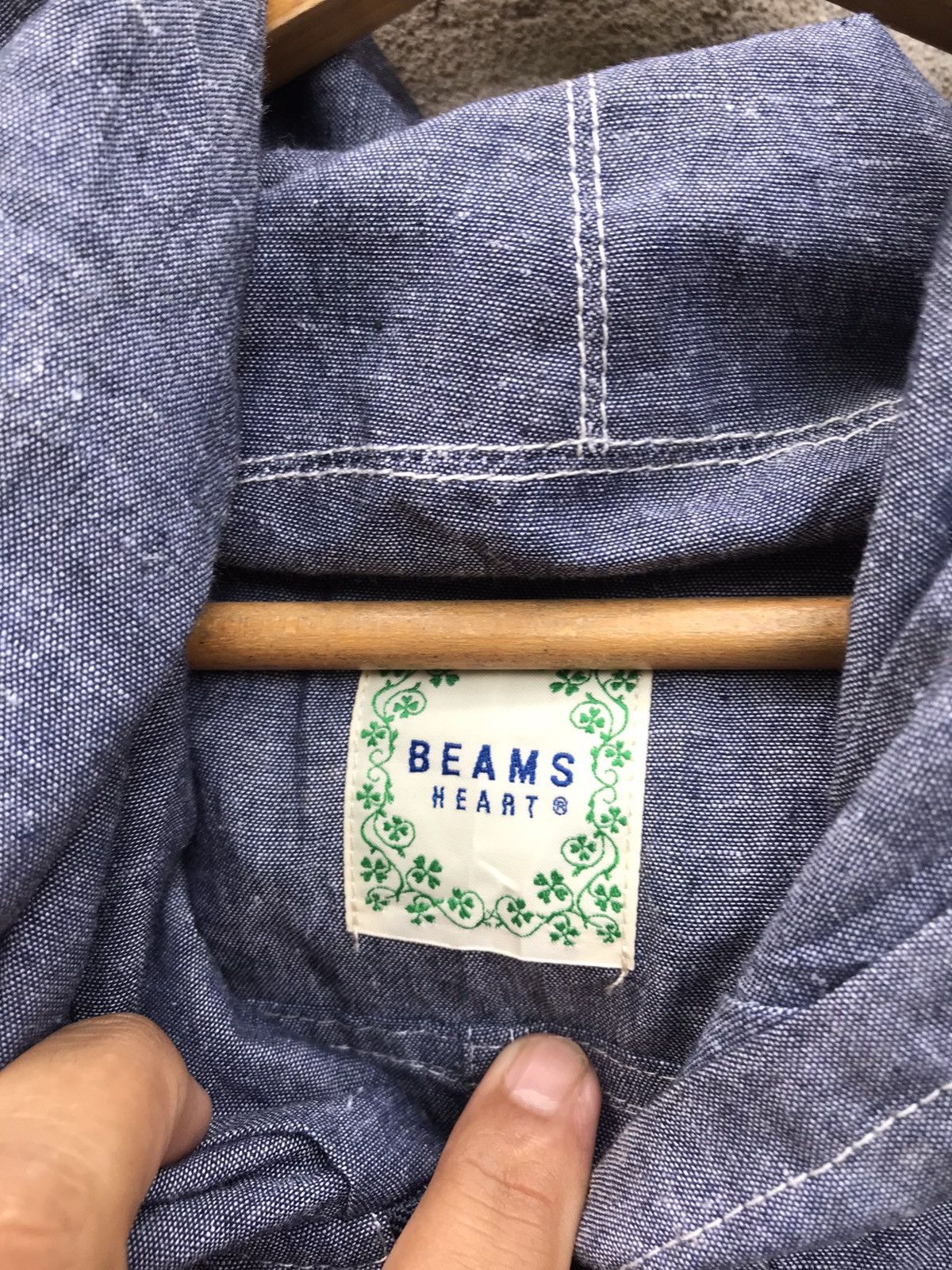 14th Addiction × Beams Plus × Indigo BEAMS HEART INDIGO JACKET NICE DESIGN Size M / US 6-8 / IT 42-44 - 5 Thumbnail