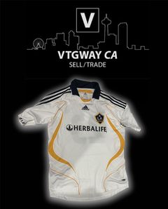 USA MLS LA GALAXY 2007-2008 DAVID BECKHAM 23 JERSEY AUTHENTIC ADIDAS S –  vintage soccer jersey