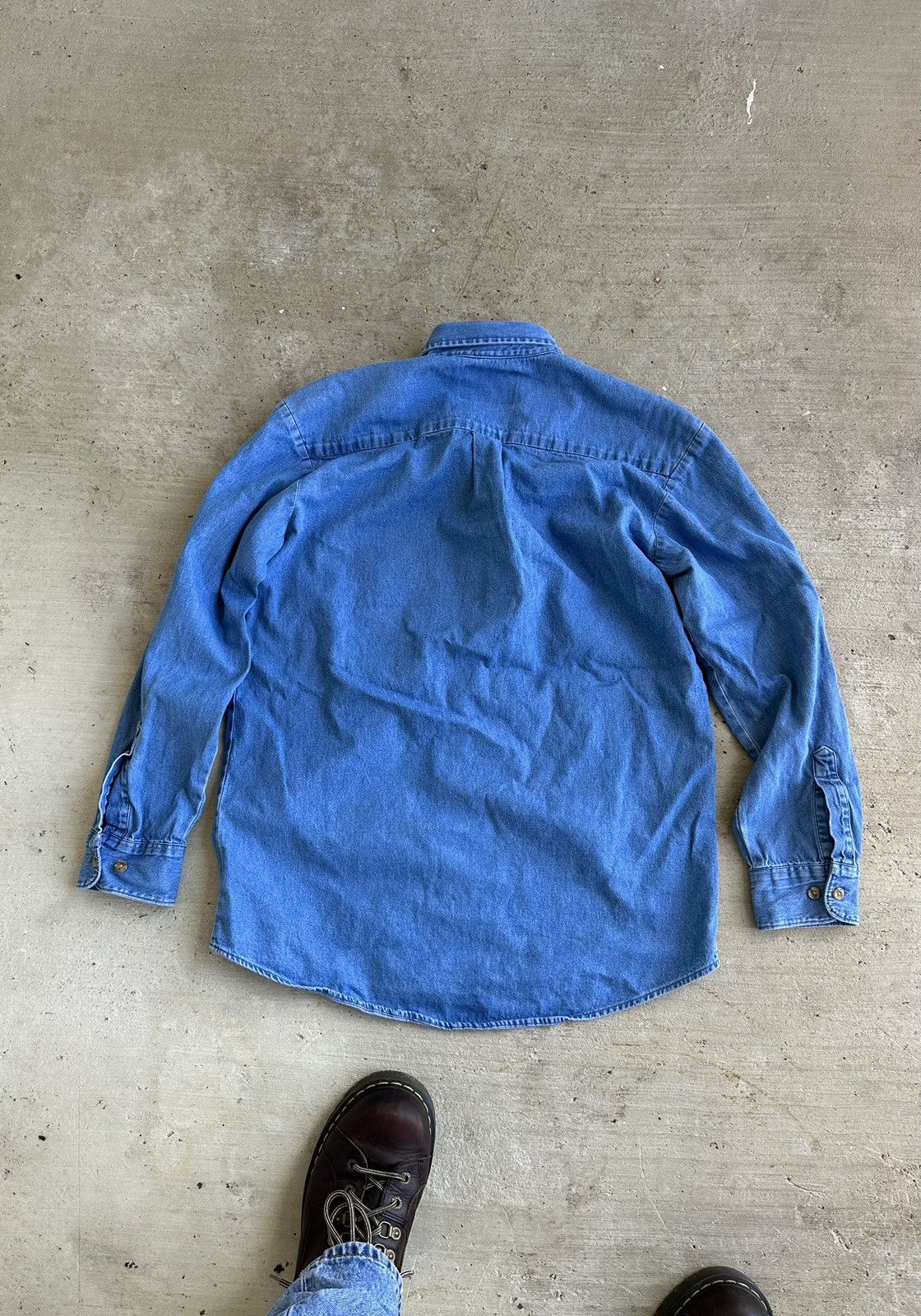 Dickies × Vintage Vintage Dickies Denim Work Shirt Size US XL / EU 56 / 4 - 3 Thumbnail