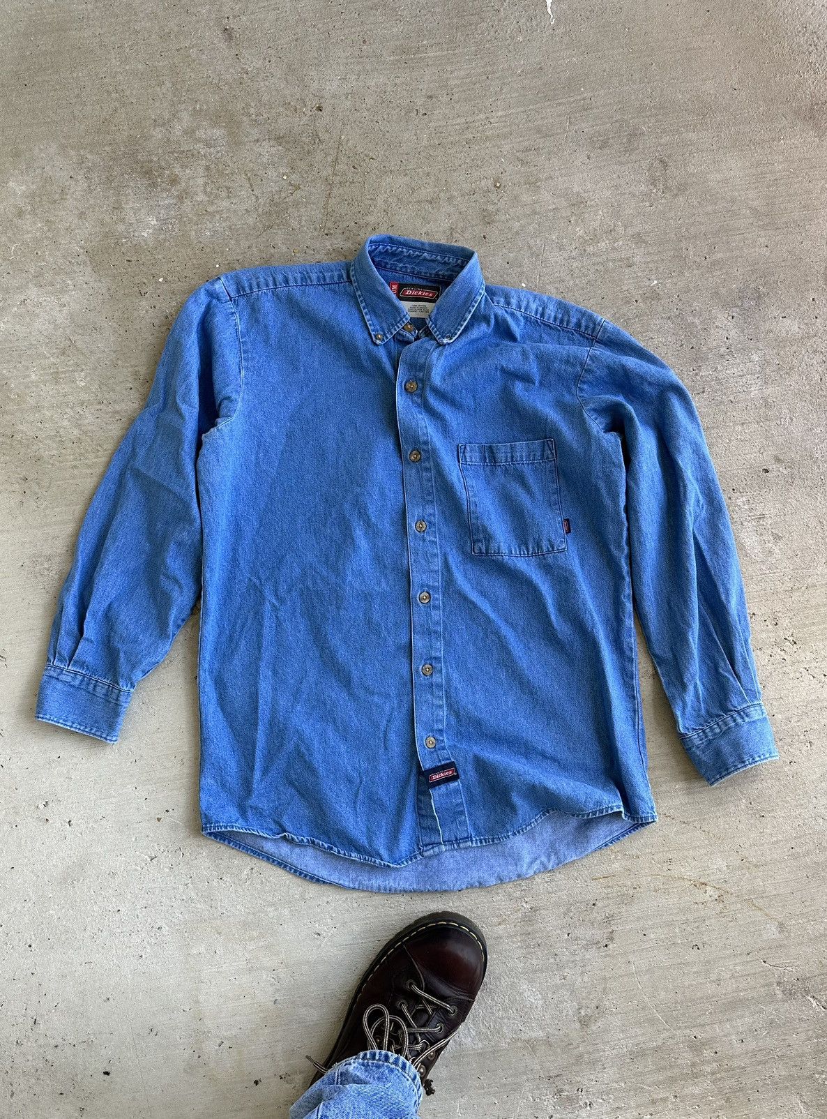 Dickies × Vintage Vintage Dickies Denim Work Shirt Size US XL / EU 56 / 4 - 1 Thumbnail