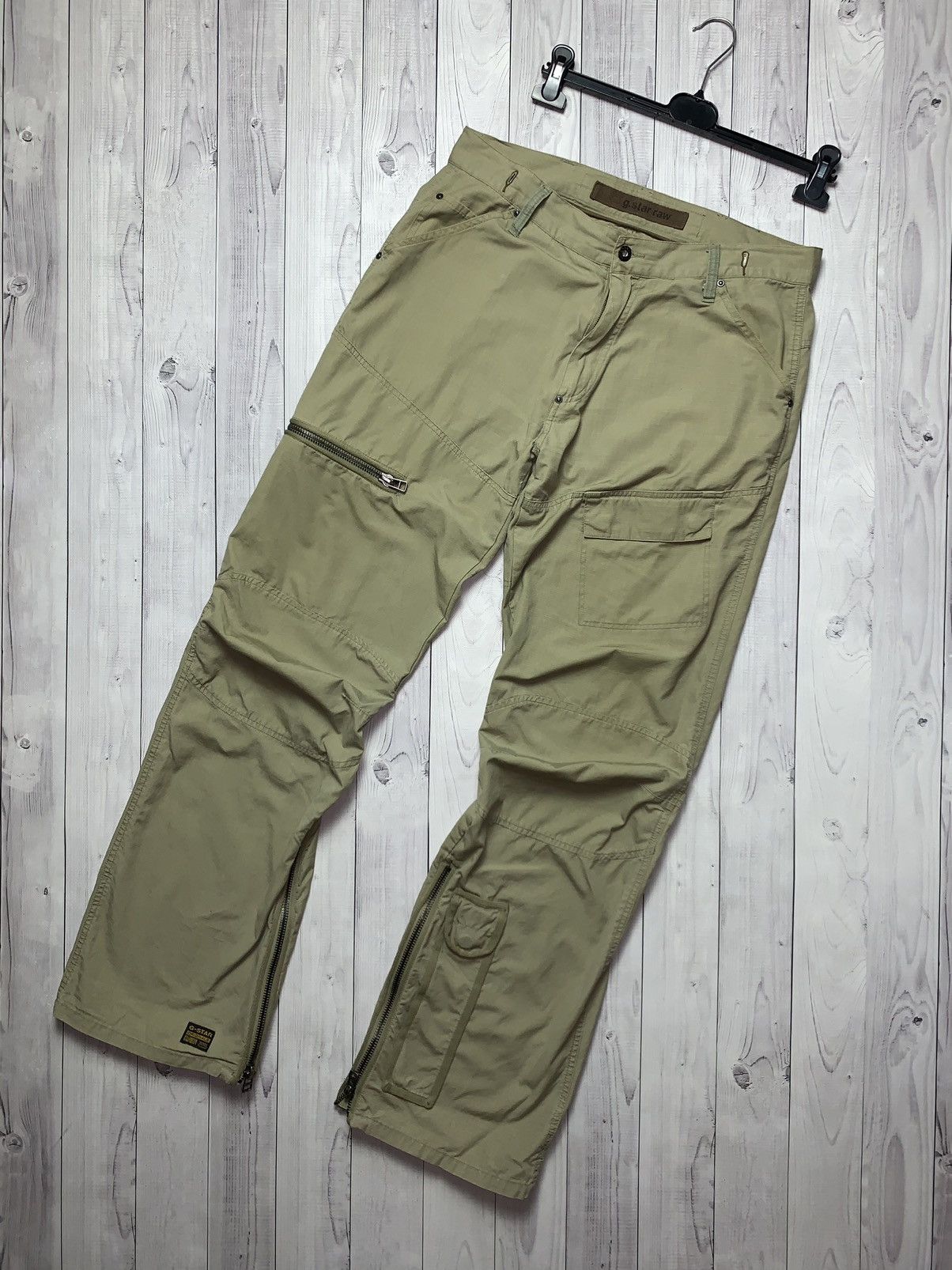 Vintage G-Star Raw cargo pants multi pocket zip rare drill
