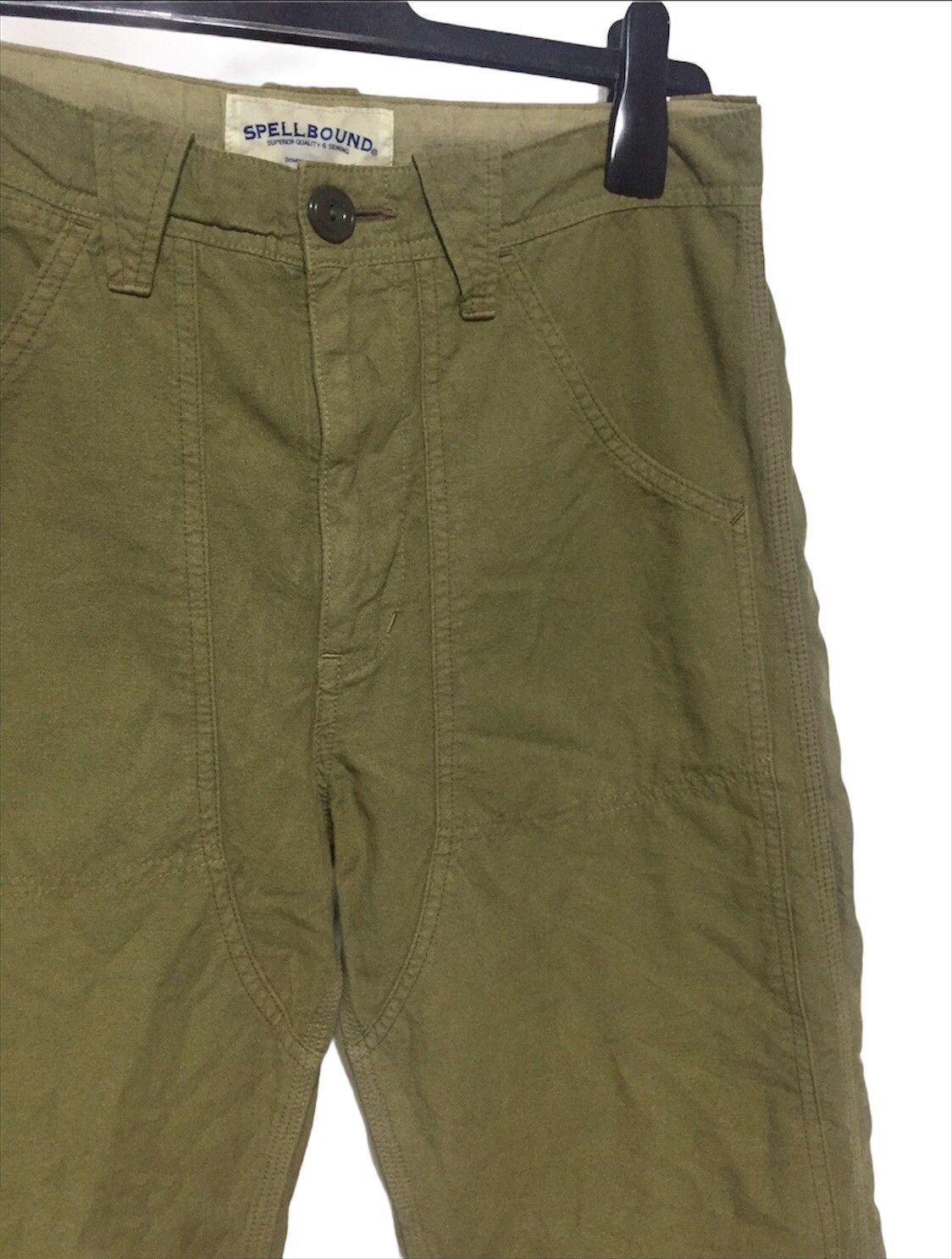Japanese Brand × Spellbound × Vintage Japanese Brand Spellbound Olive Green Workpants Size US 32 / EU 48 - 2 Thumbnail