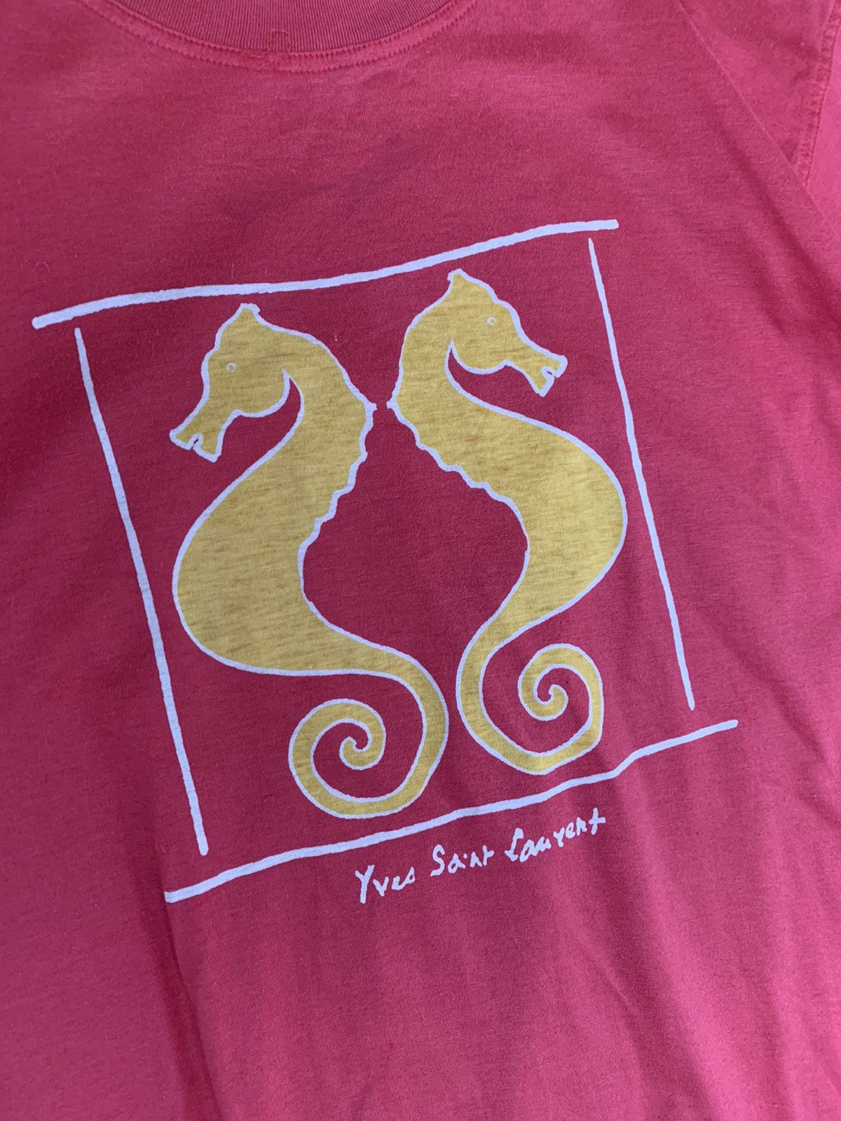 Vintage × Yves Saint Laurent Ysl Seahorse Vintage Tee Size US M / EU 48-50 / 2 - 3 Thumbnail