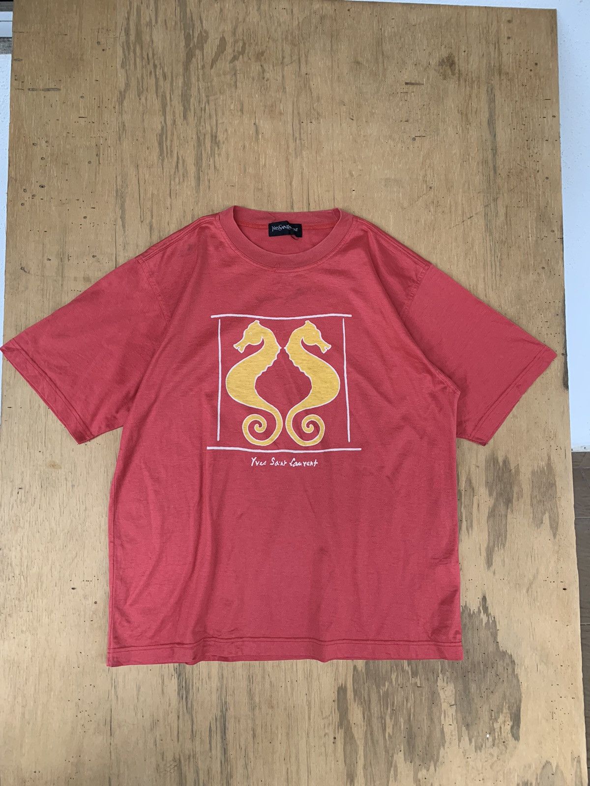 Vintage × Yves Saint Laurent Ysl Seahorse Vintage Tee Size US M / EU 48-50 / 2 - 2 Thumbnail