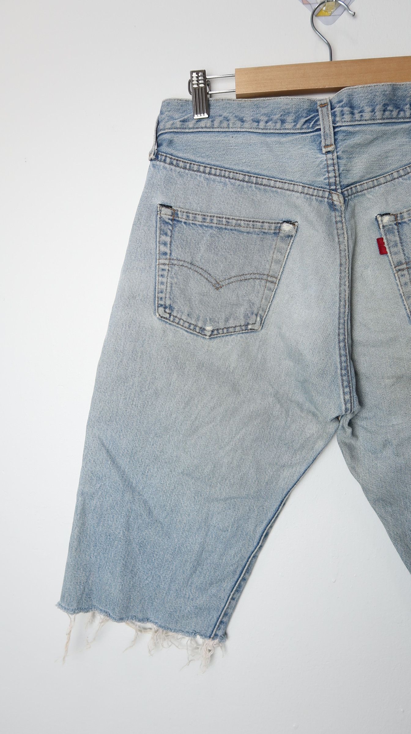 Levi's Vintage 80s Levi's 501 Big E Selvage Short Jeans Size US 30 / EU 46 - 13 Thumbnail