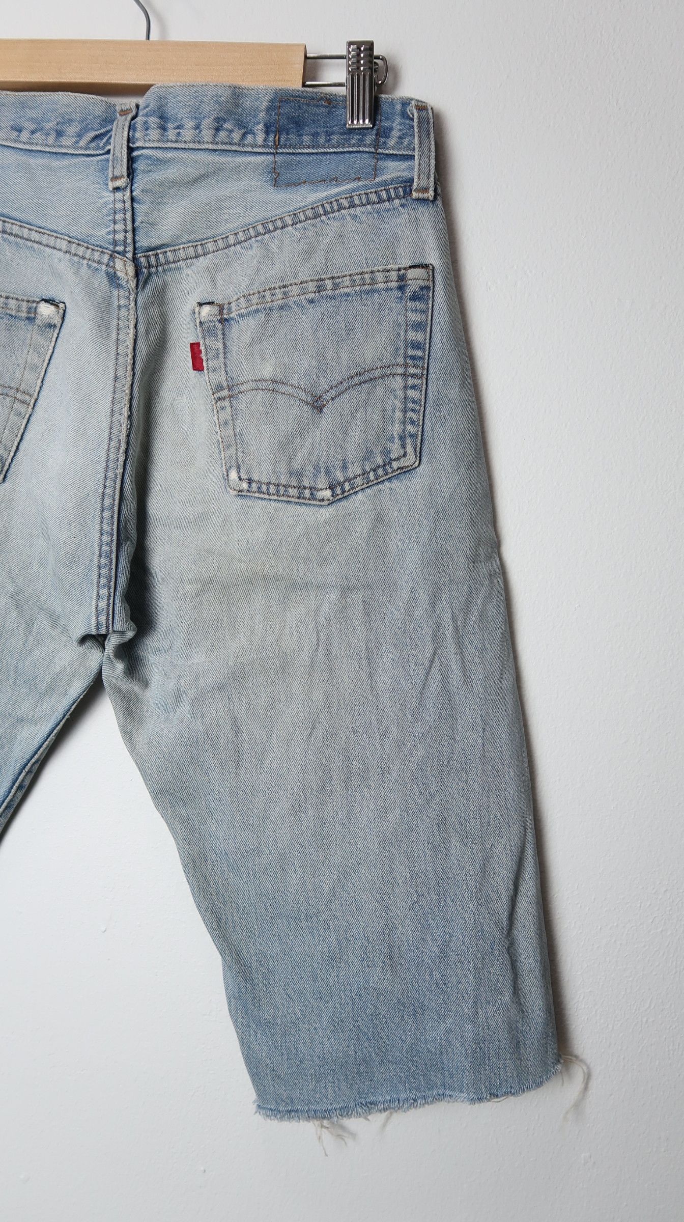 Levi's Vintage 80s Levi's 501 Big E Selvage Short Jeans Size US 30 / EU 46 - 12 Thumbnail