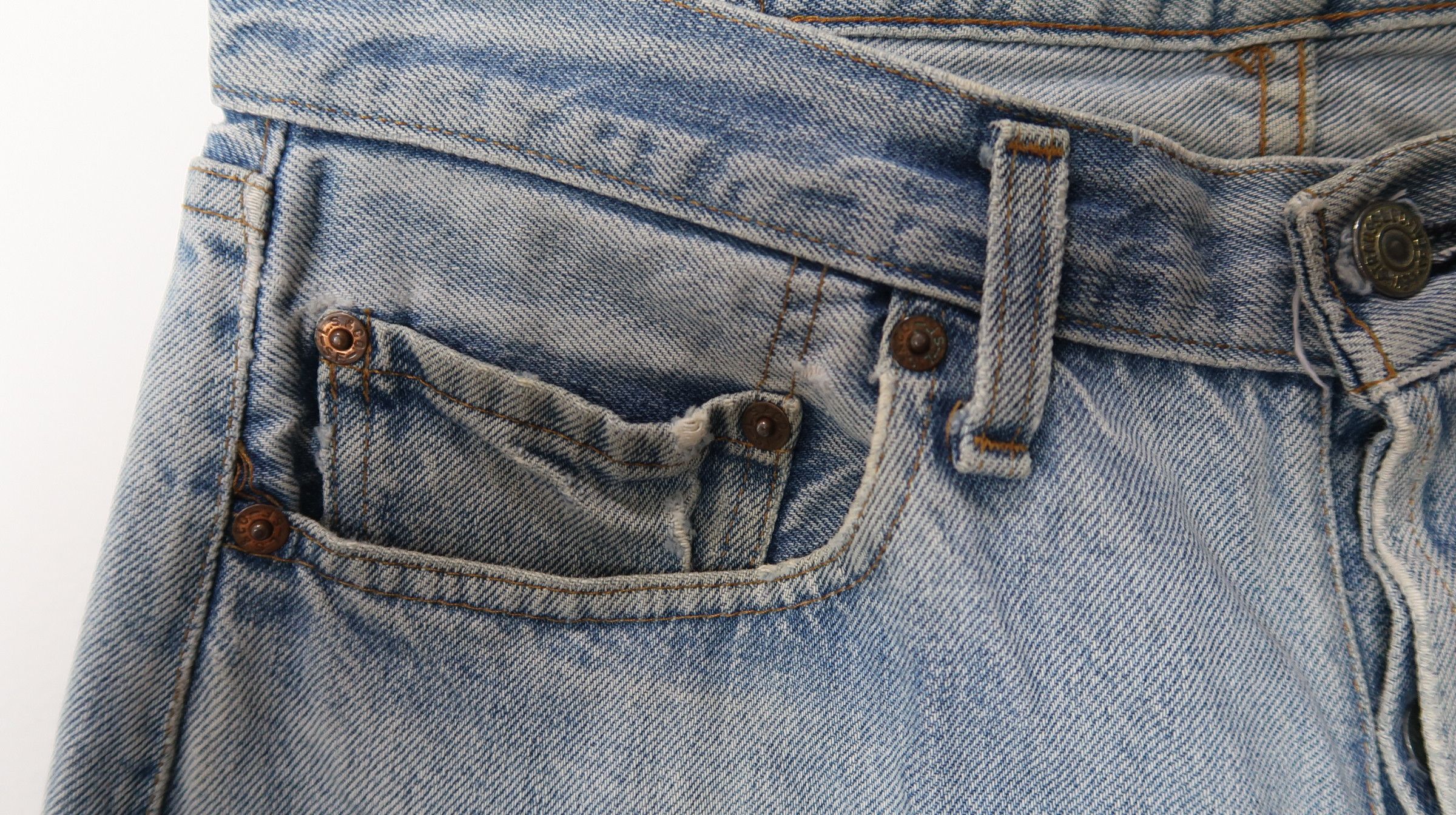 Levi's Vintage 80s Levi's 501 Big E Selvage Short Jeans Size US 30 / EU 46 - 7 Thumbnail