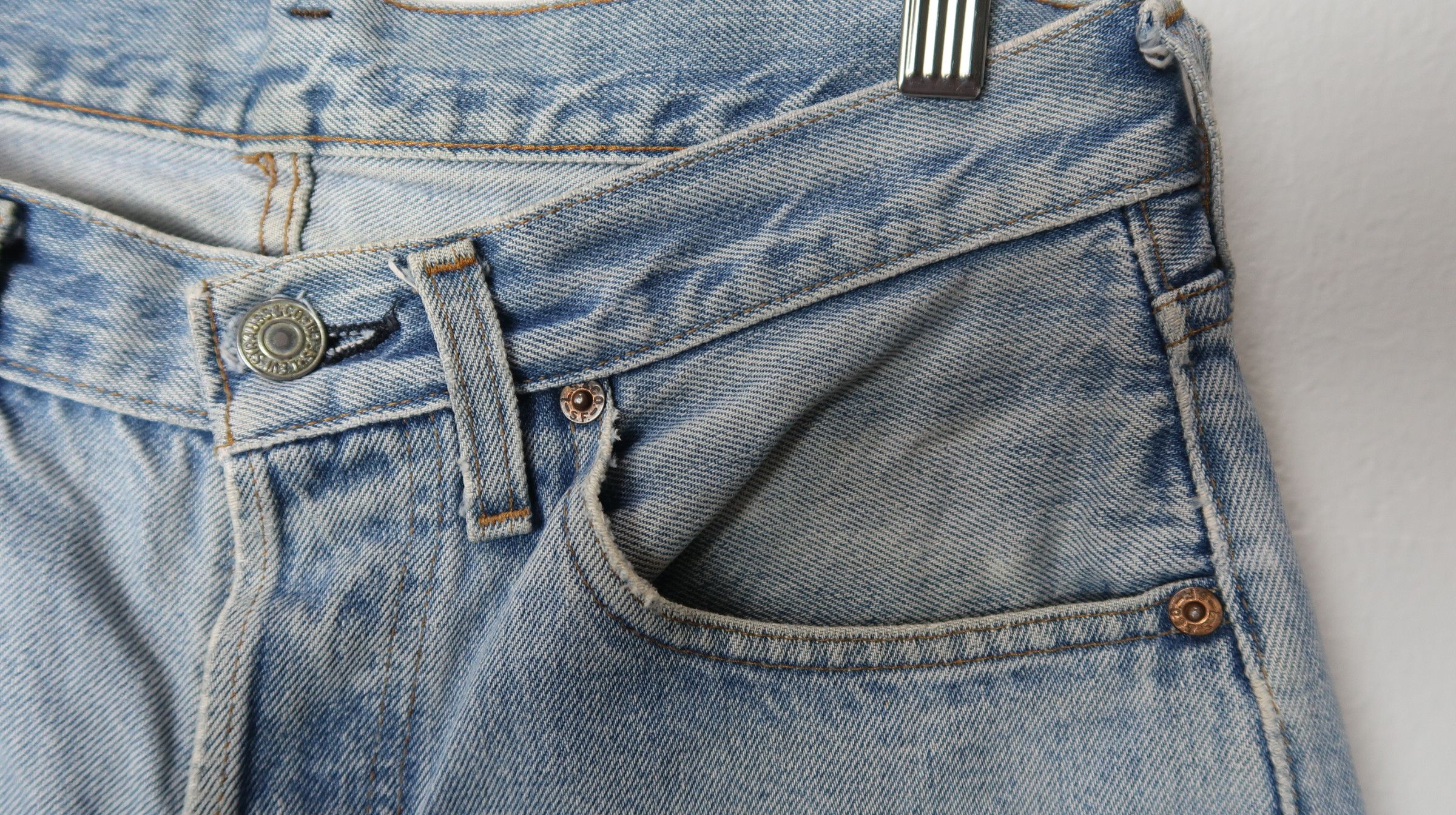 Levi's Vintage 80s Levi's 501 Big E Selvage Short Jeans Size US 30 / EU 46 - 6 Thumbnail