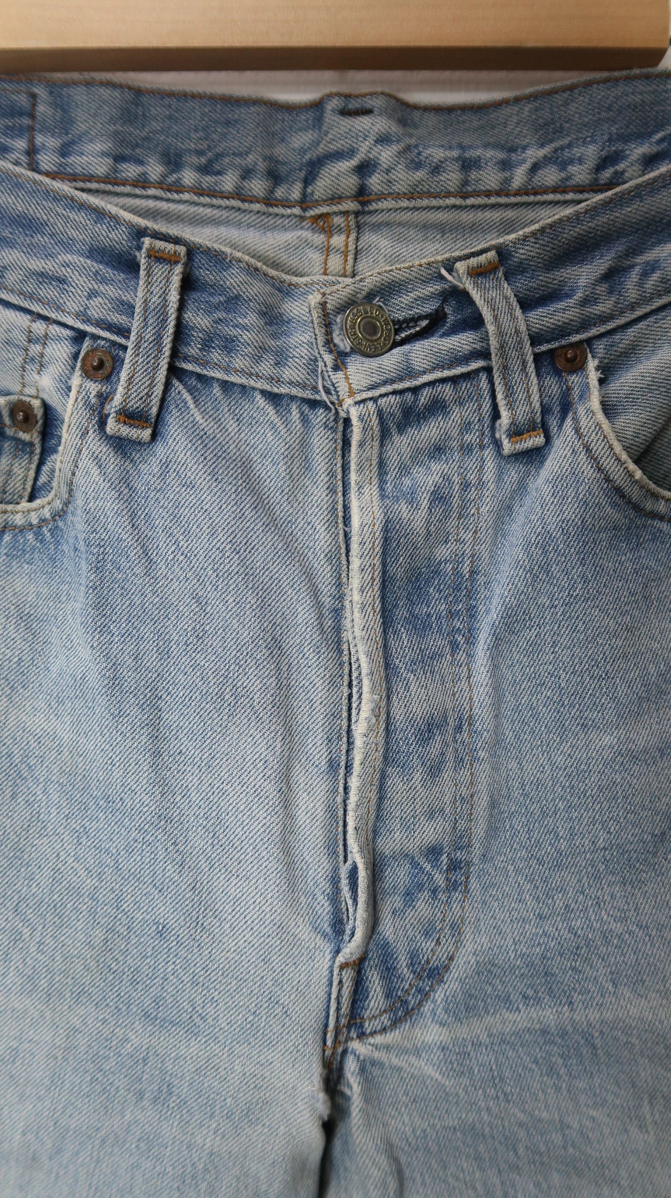 Levi's Vintage 80s Levi's 501 Big E Selvage Short Jeans Size US 30 / EU 46 - 8 Thumbnail