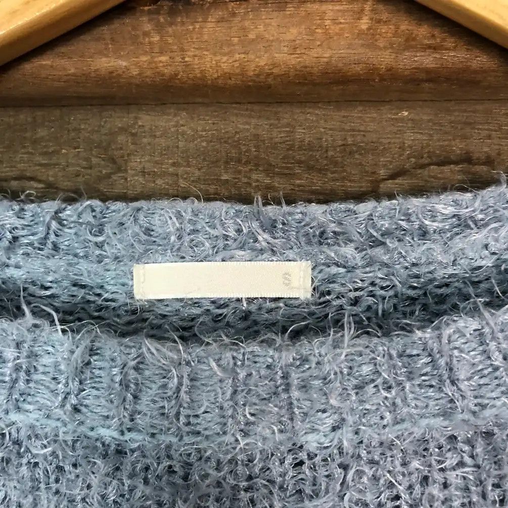 GU Gu Blue Shag Shaggy Fur Mohair Knitwear #741 Size US S / EU 44-46 / 1 - 7 Thumbnail