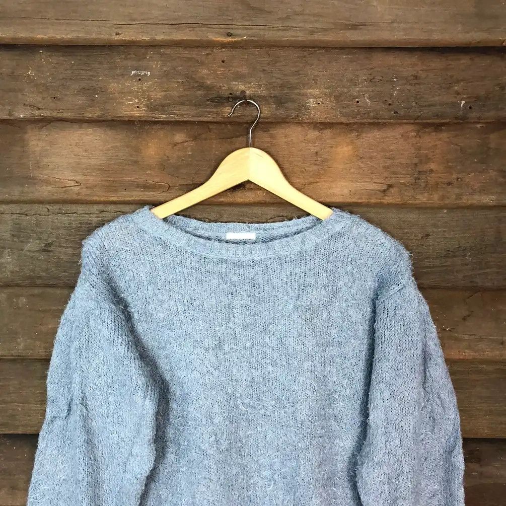 GU Gu Blue Shag Shaggy Fur Mohair Knitwear #741 Size US S / EU 44-46 / 1 - 2 Thumbnail