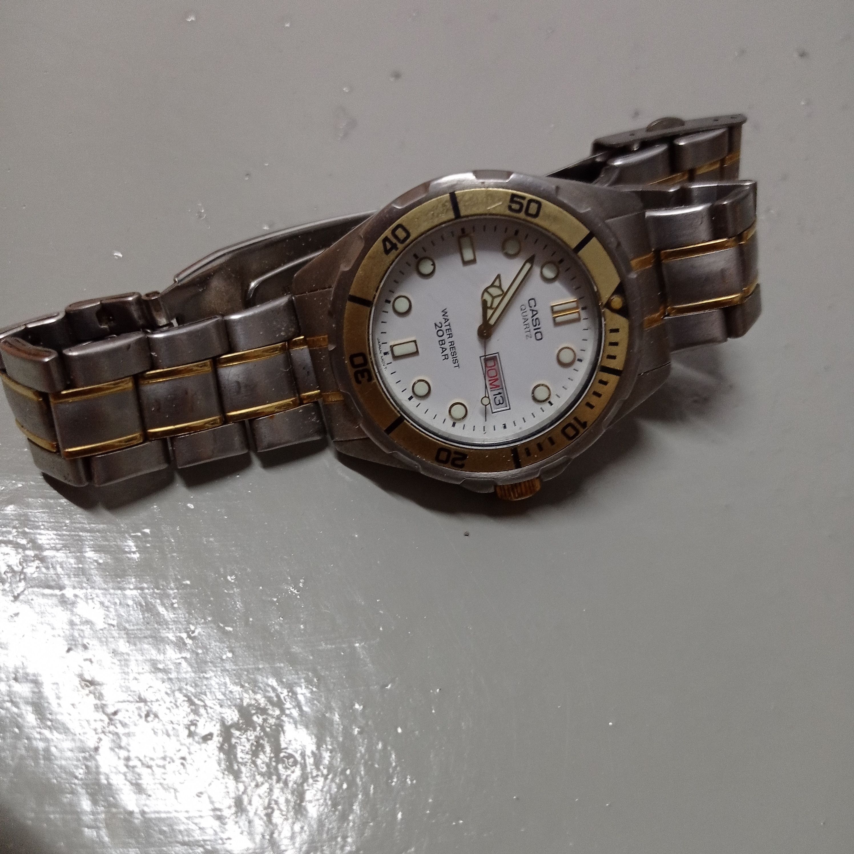 Casio Vintage CASIO (EF-200) DIVER STEEL 20 BAR Water Resistant Size ONE SIZE - 4 Thumbnail