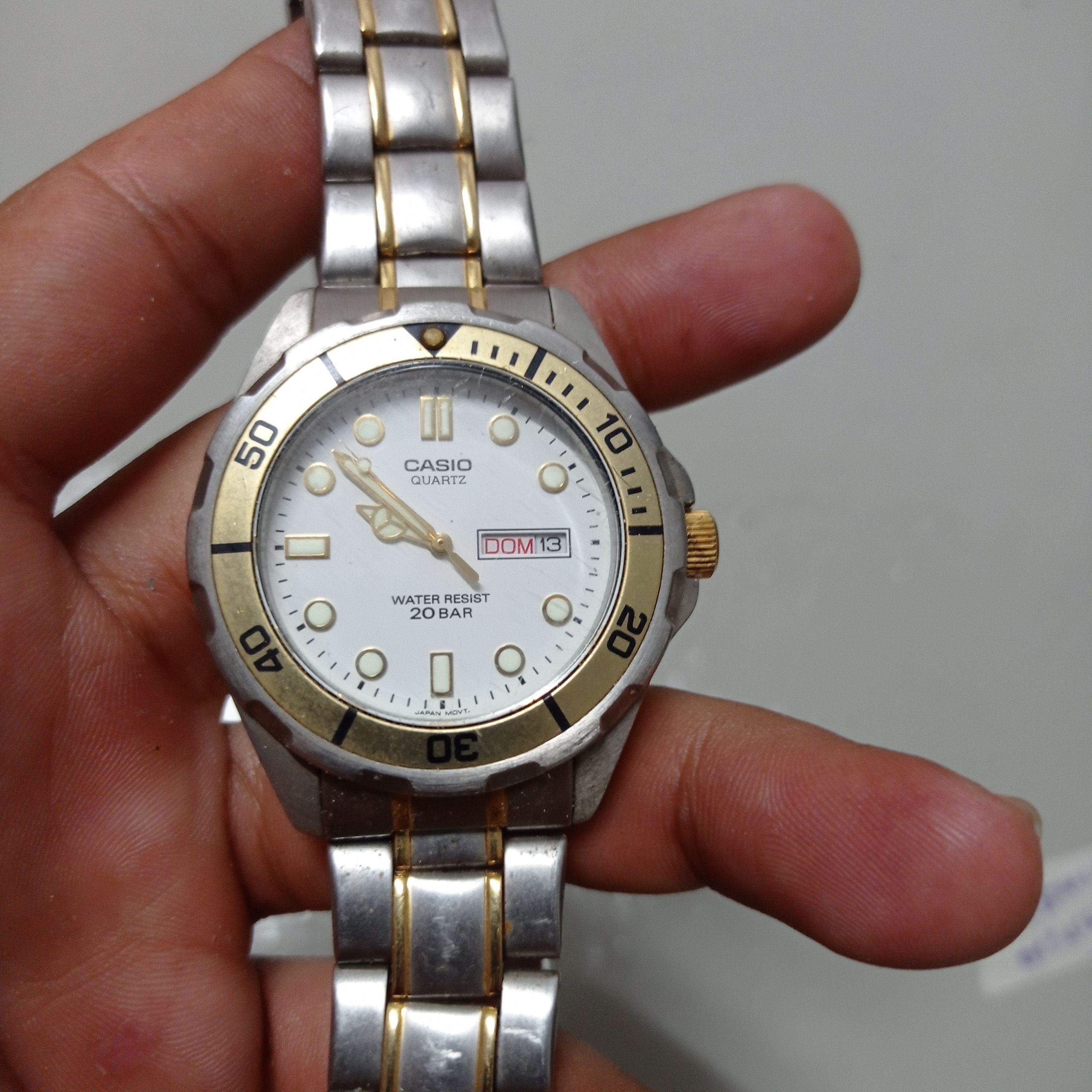 Casio Vintage CASIO (EF-200) DIVER STEEL 20 BAR Water Resistant Size ONE SIZE - 14 Thumbnail